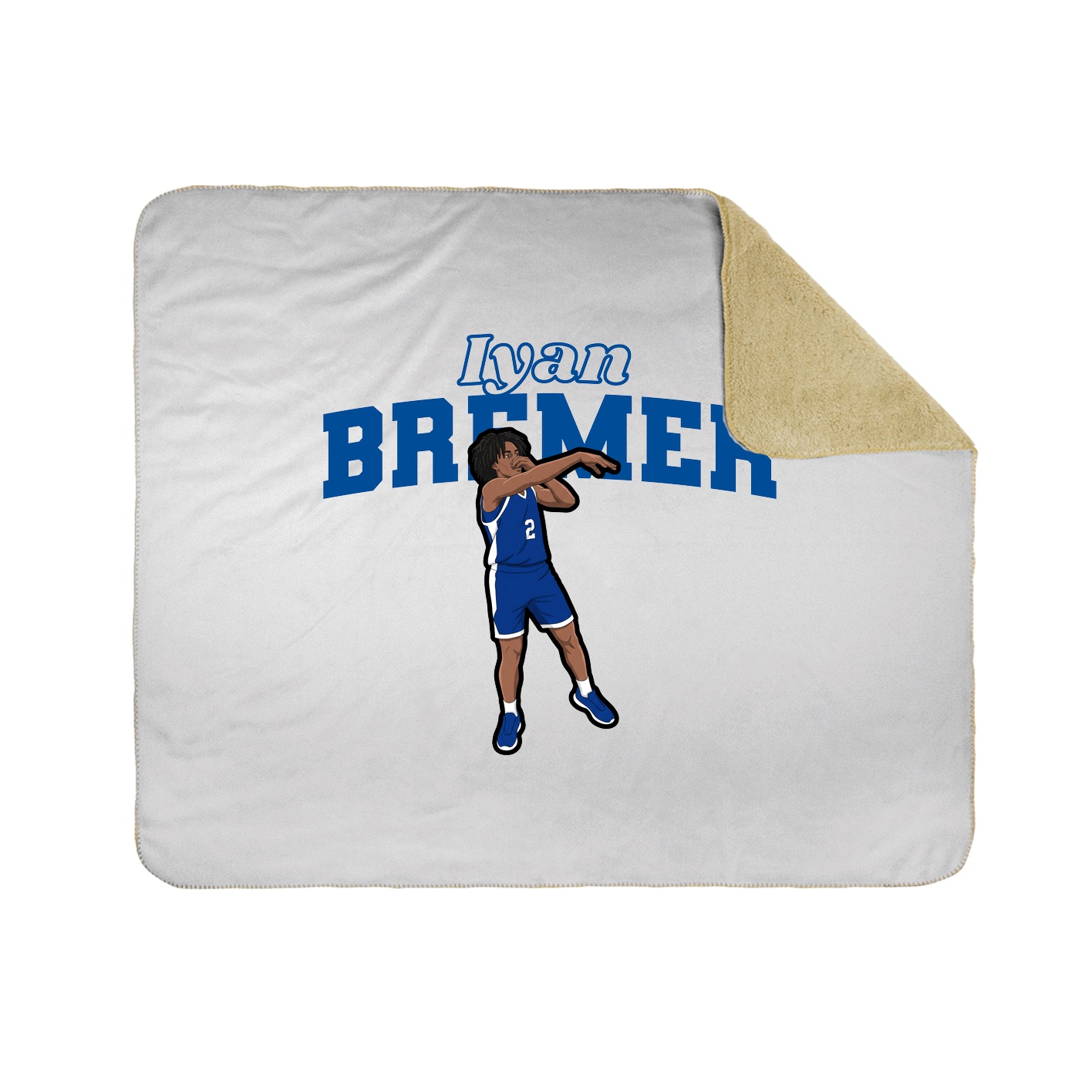 Throw Blanket — Name Arch in White