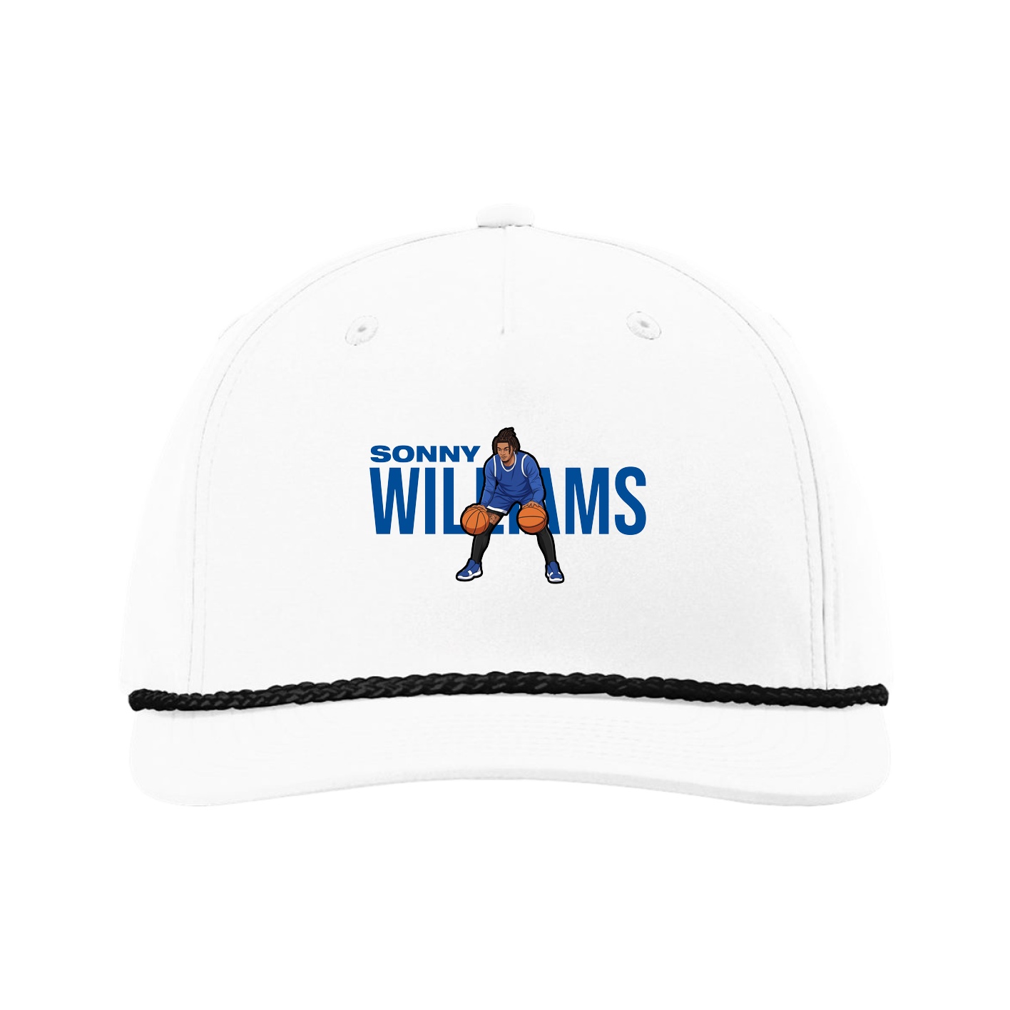 Five-Panel Classic Rope Cap — Player Name in White