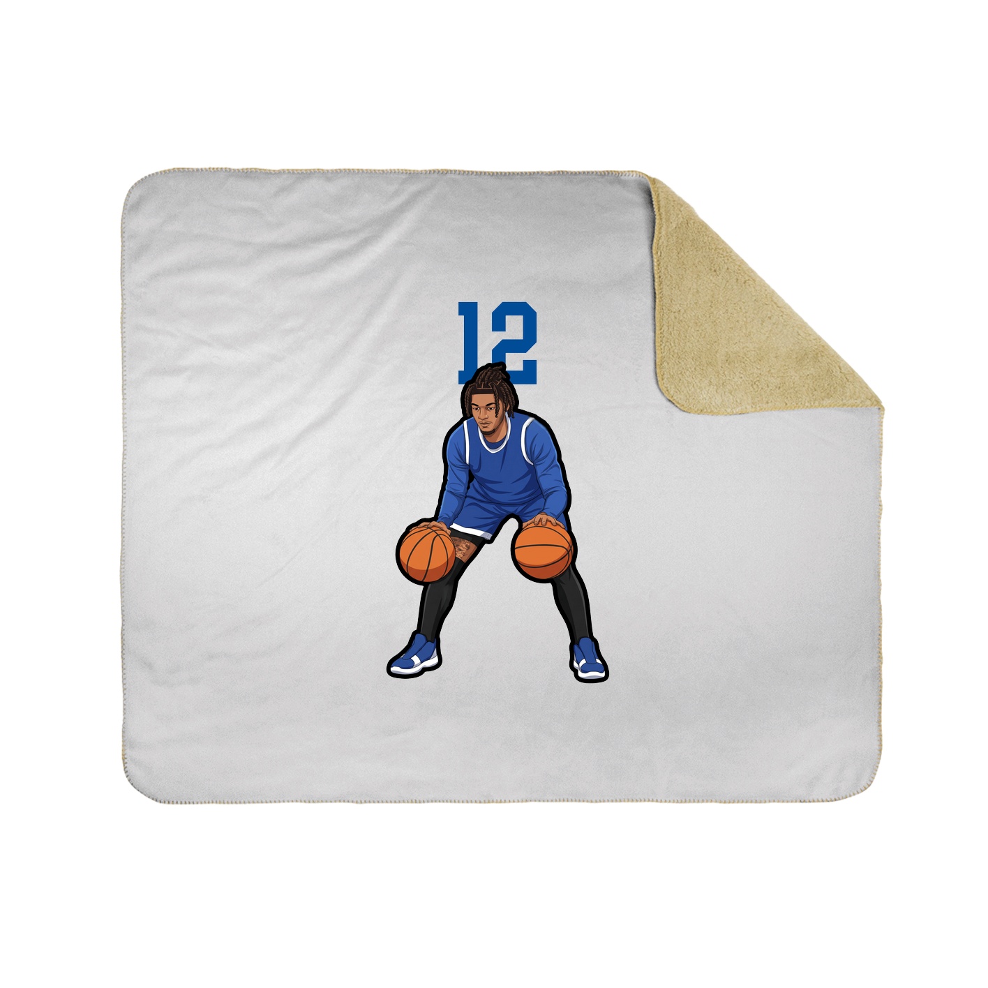 Throw Blanket — Number Top in White