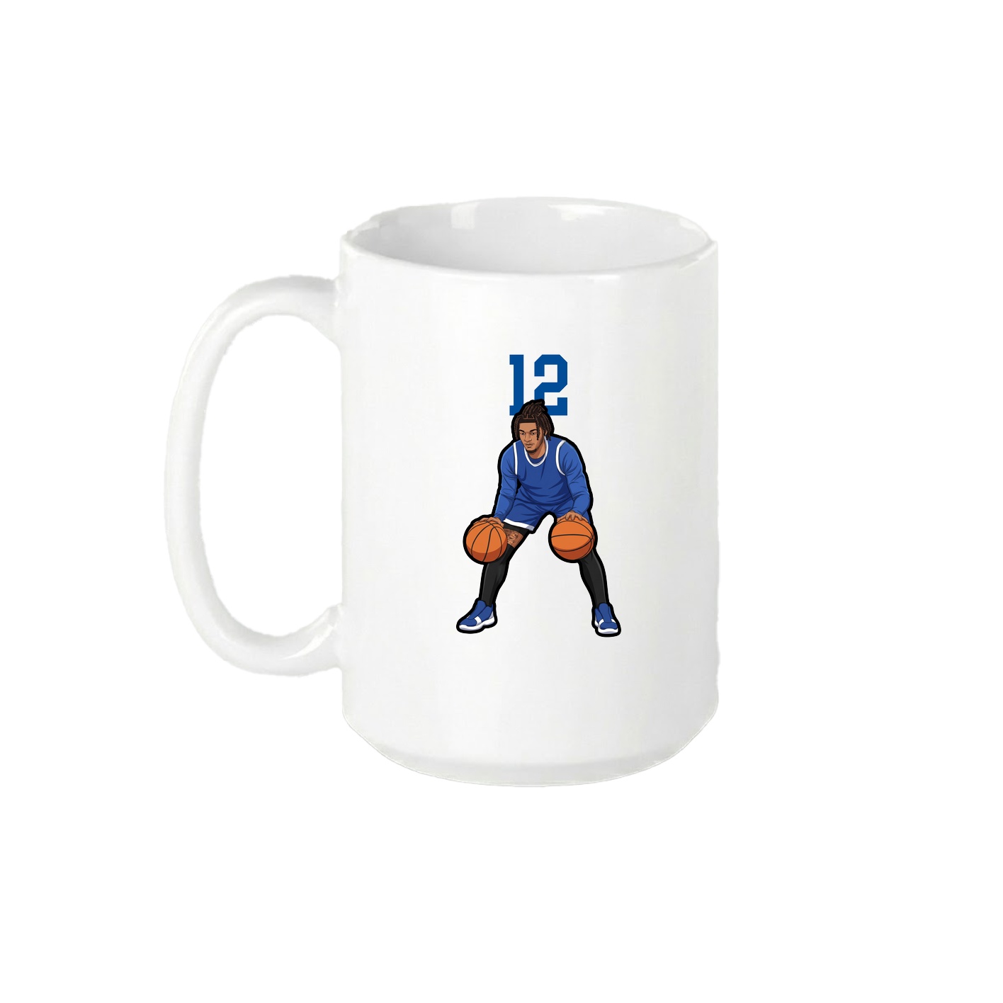 15oz Coffee Mug — Number Top in White