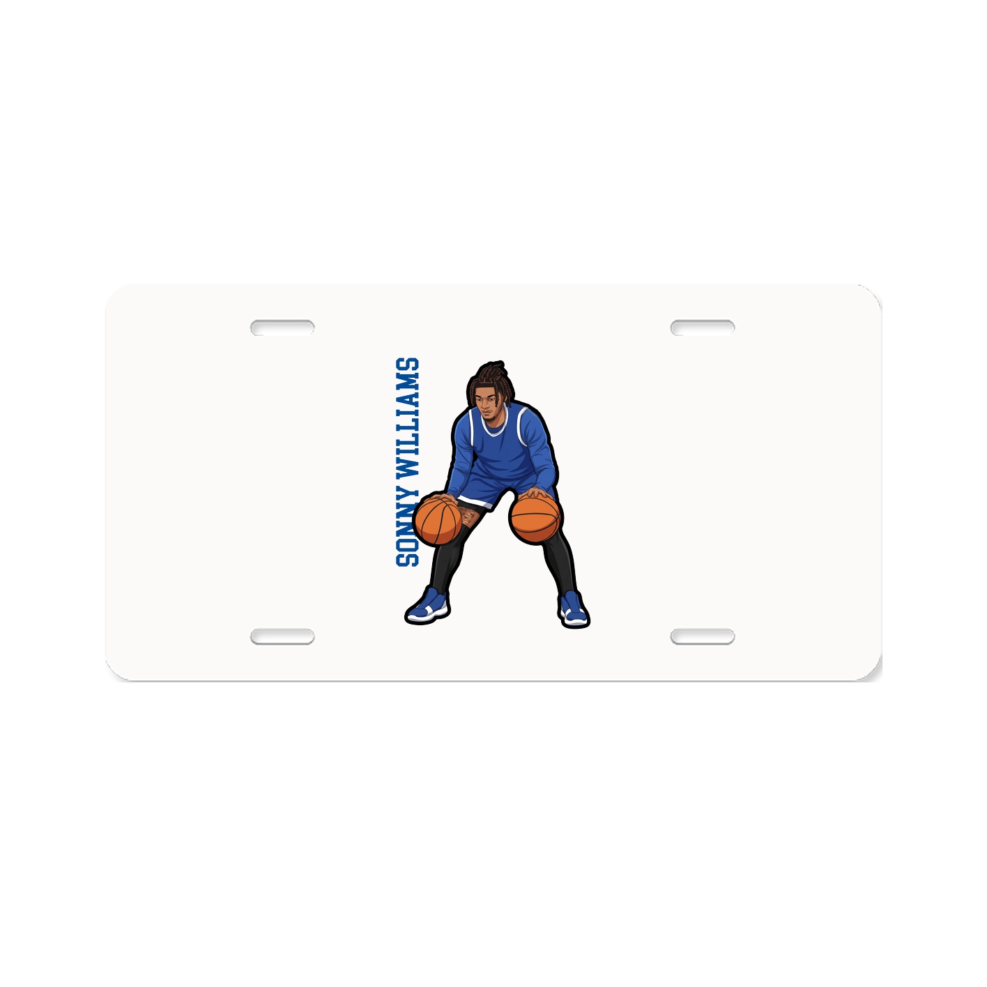 License Plate — Name Vertical in Classic