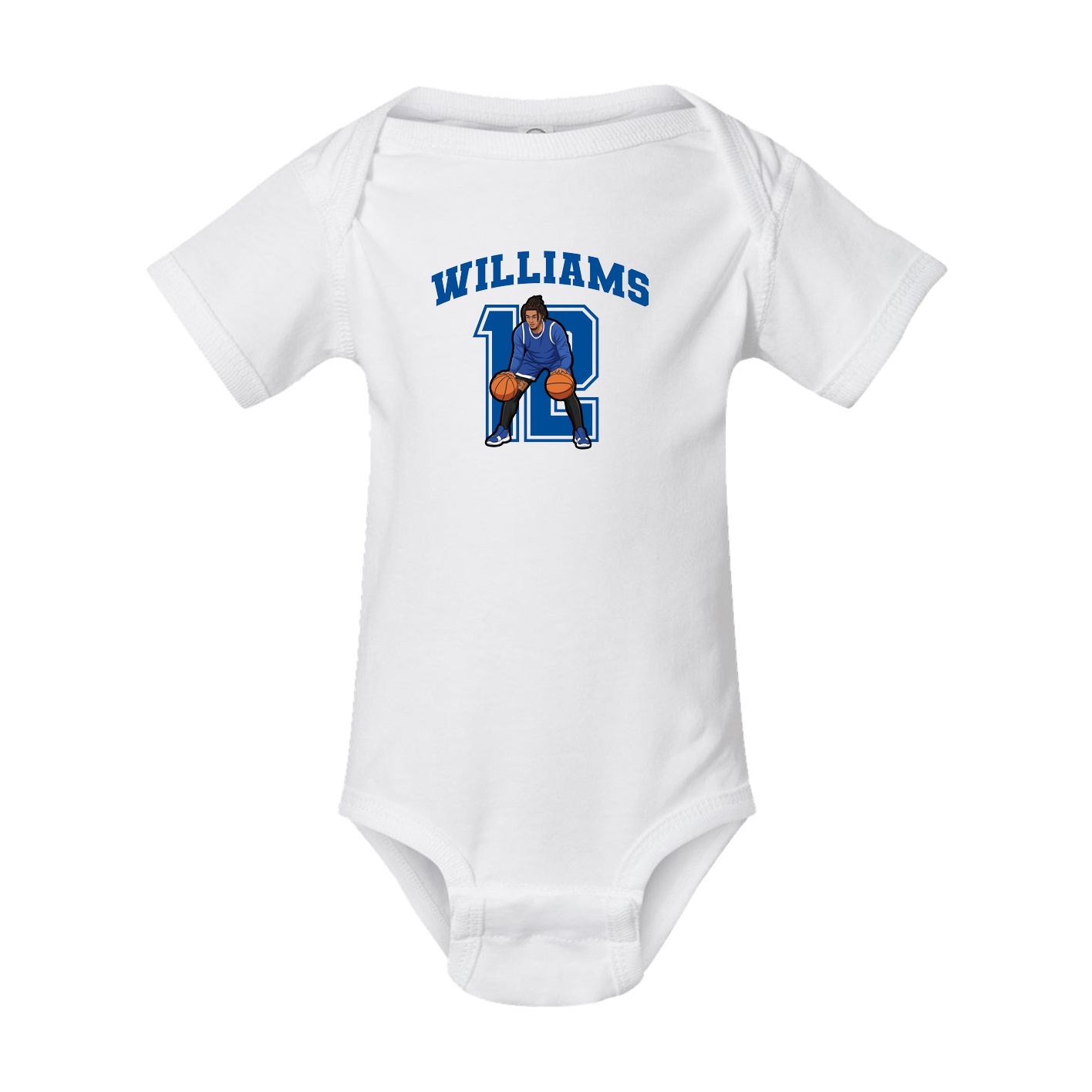 Baby Onesie — Number in White