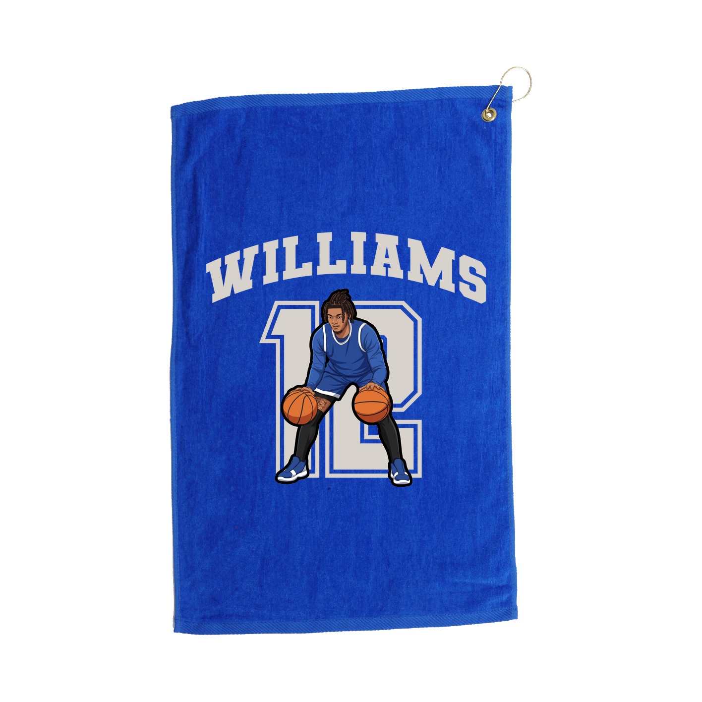 Golf Towel — Number in Royal