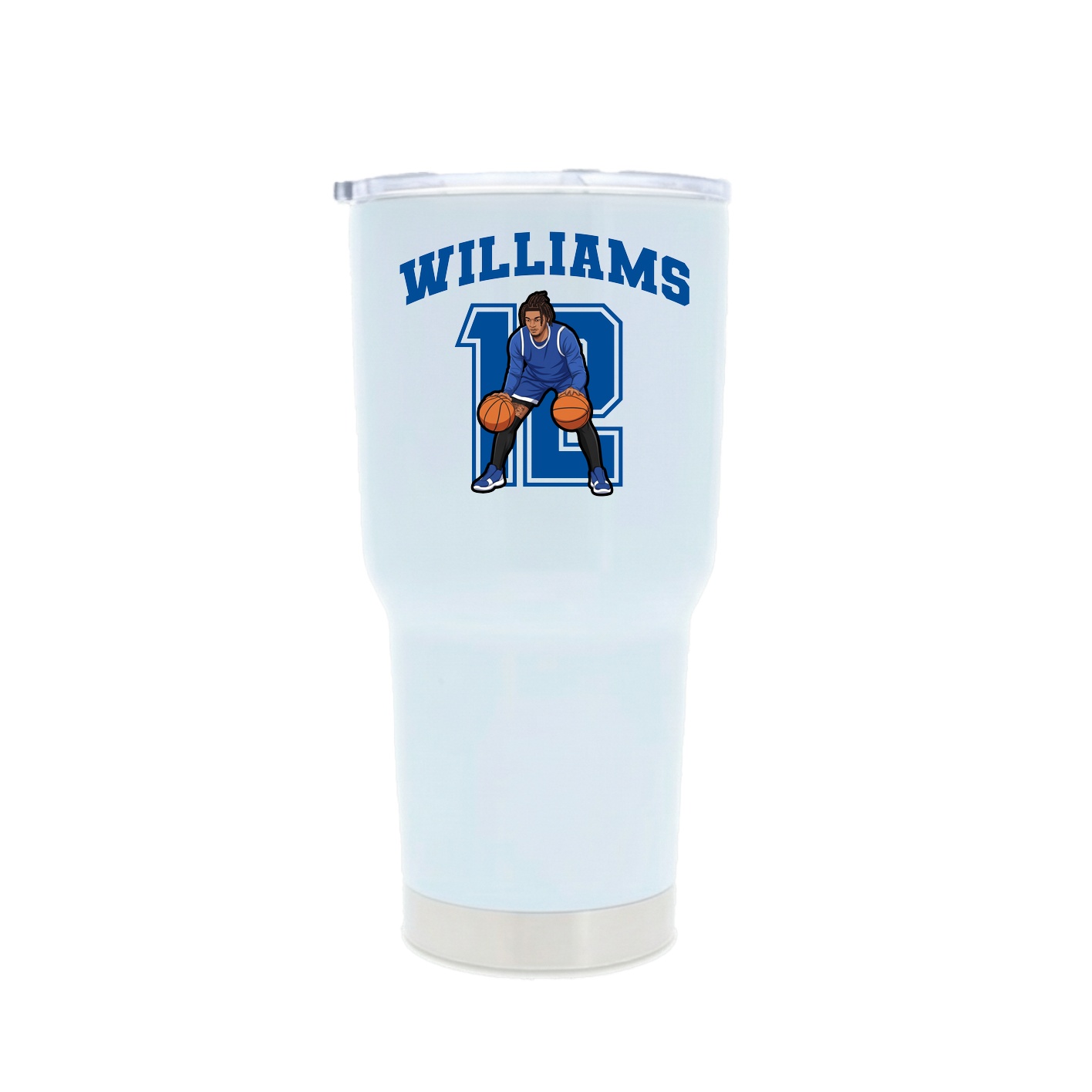 30oz Stainless Steel Tumbler — Number in White
