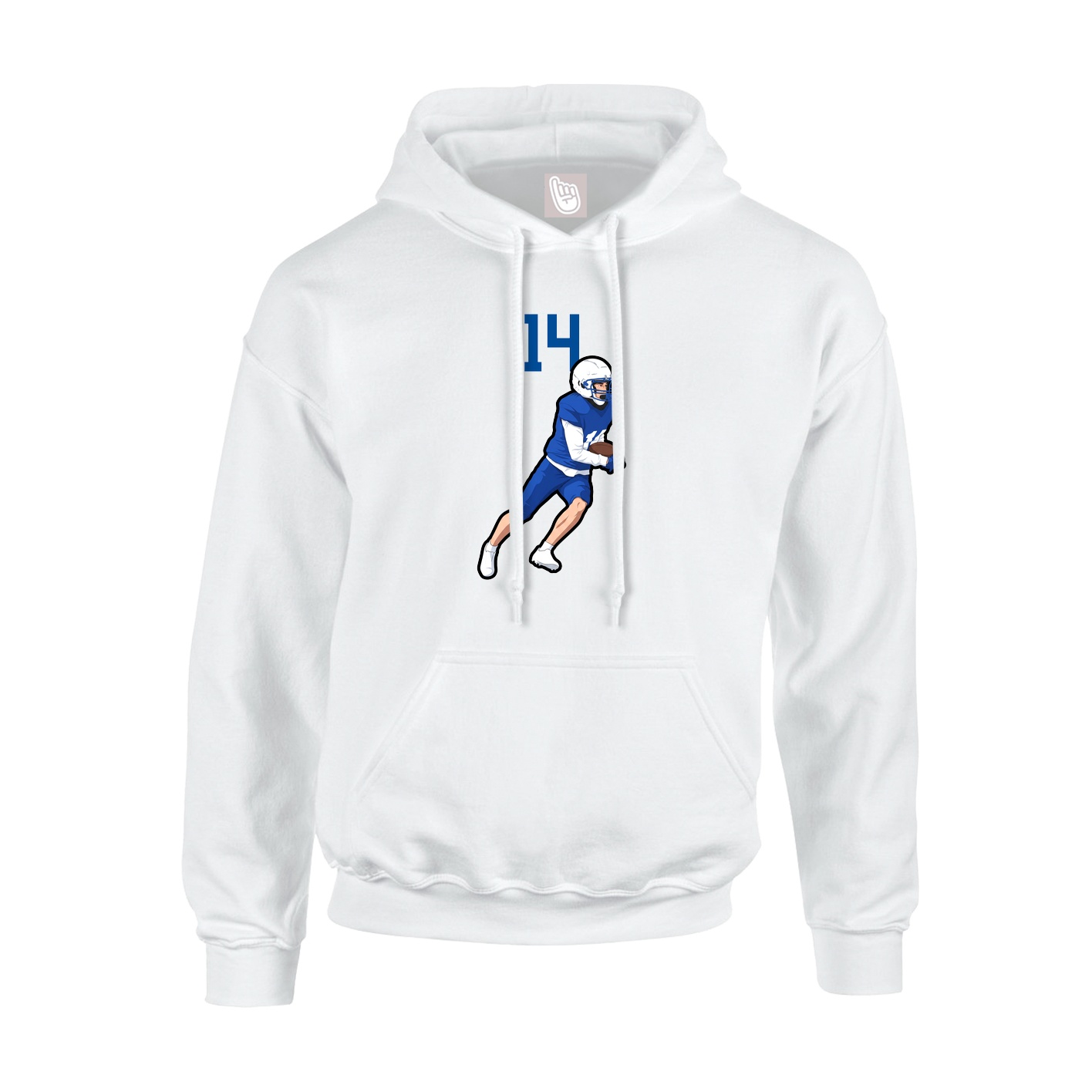 Hoodie — Number Top in White