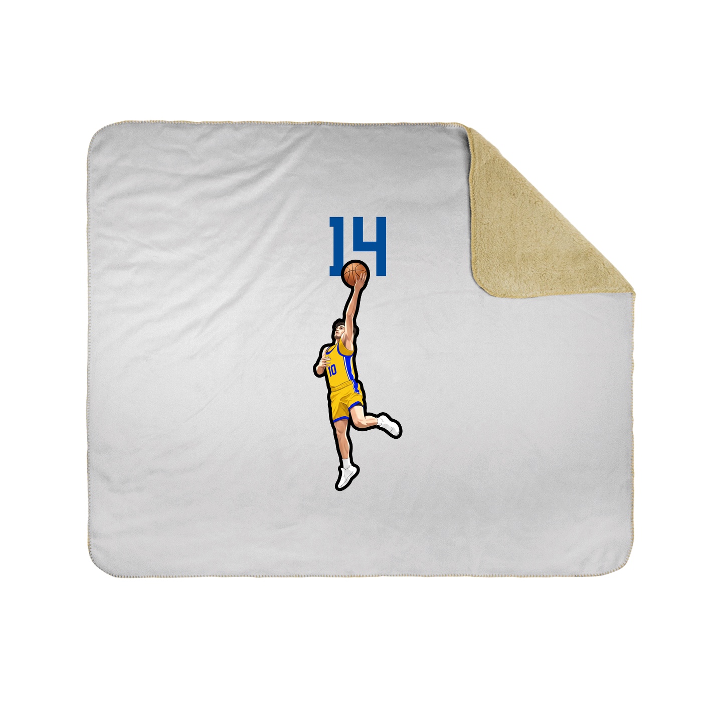 Throw Blanket — Number Top in White