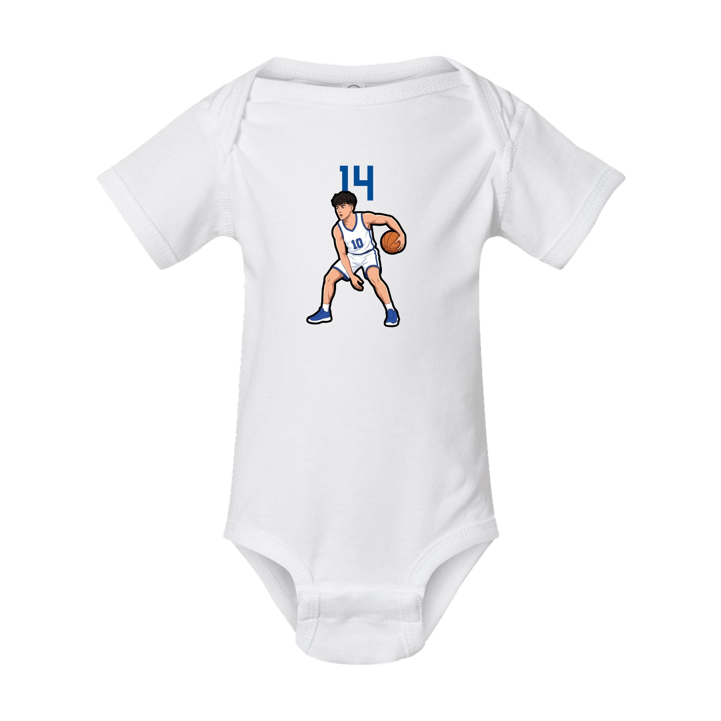 Baby Onesie — Number Top in White