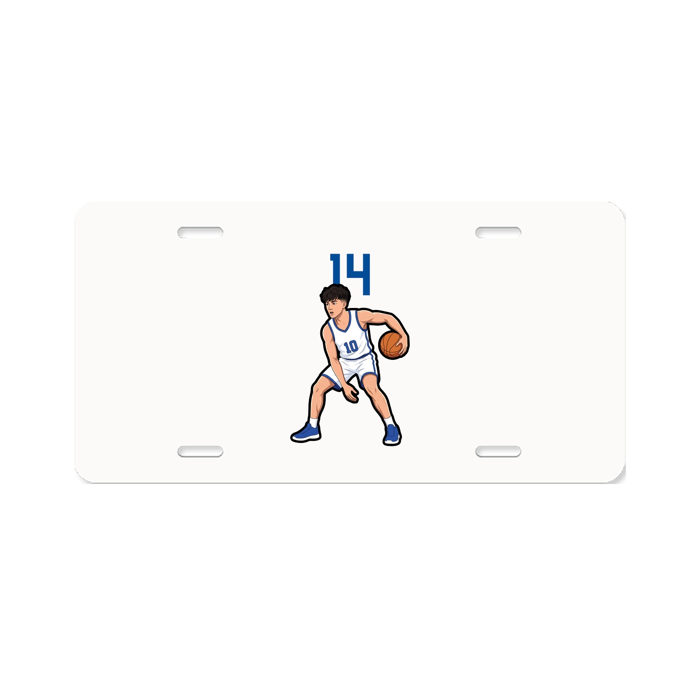 License Plate — Number Top in Classic