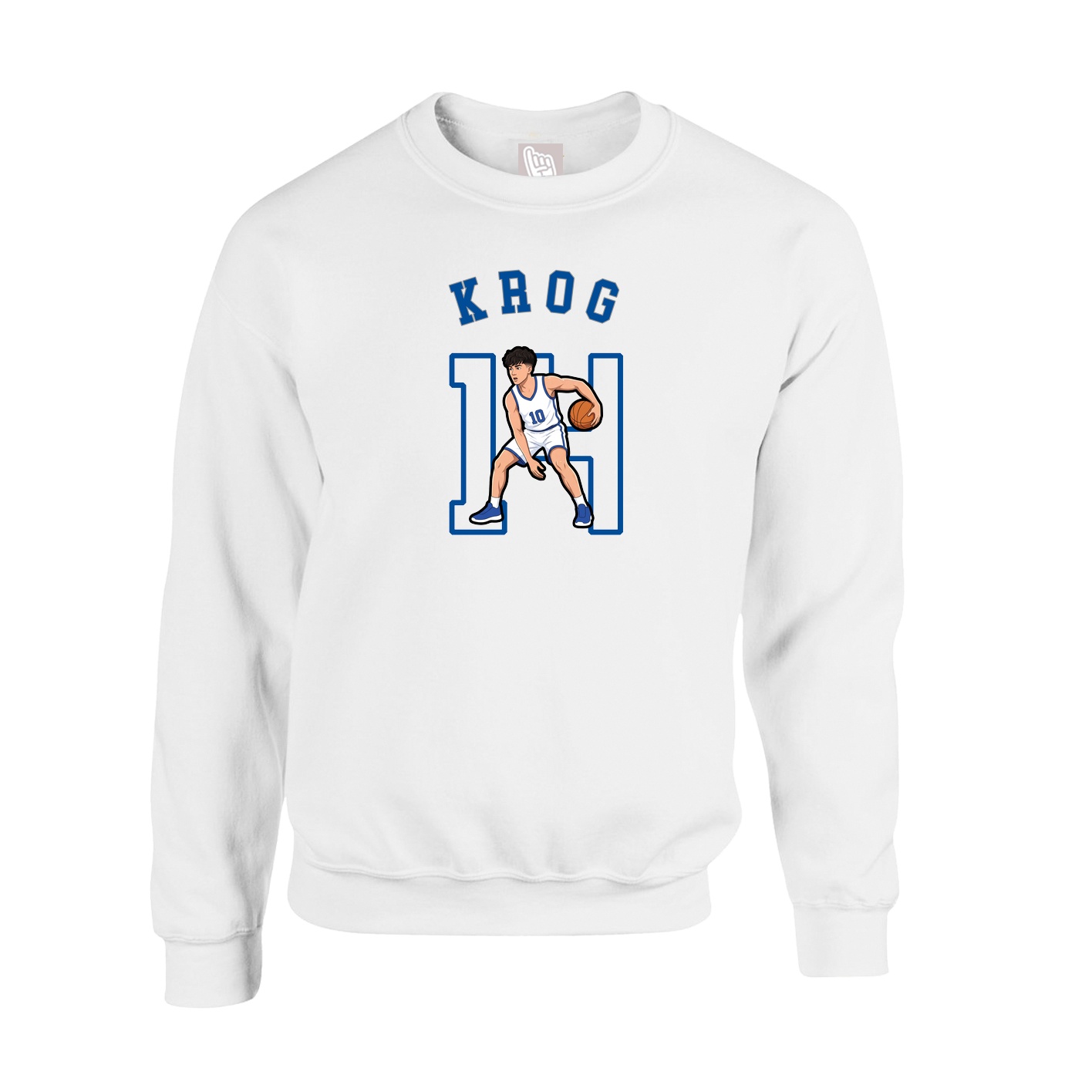 Fleece Crew — Shirsey Arch in White
