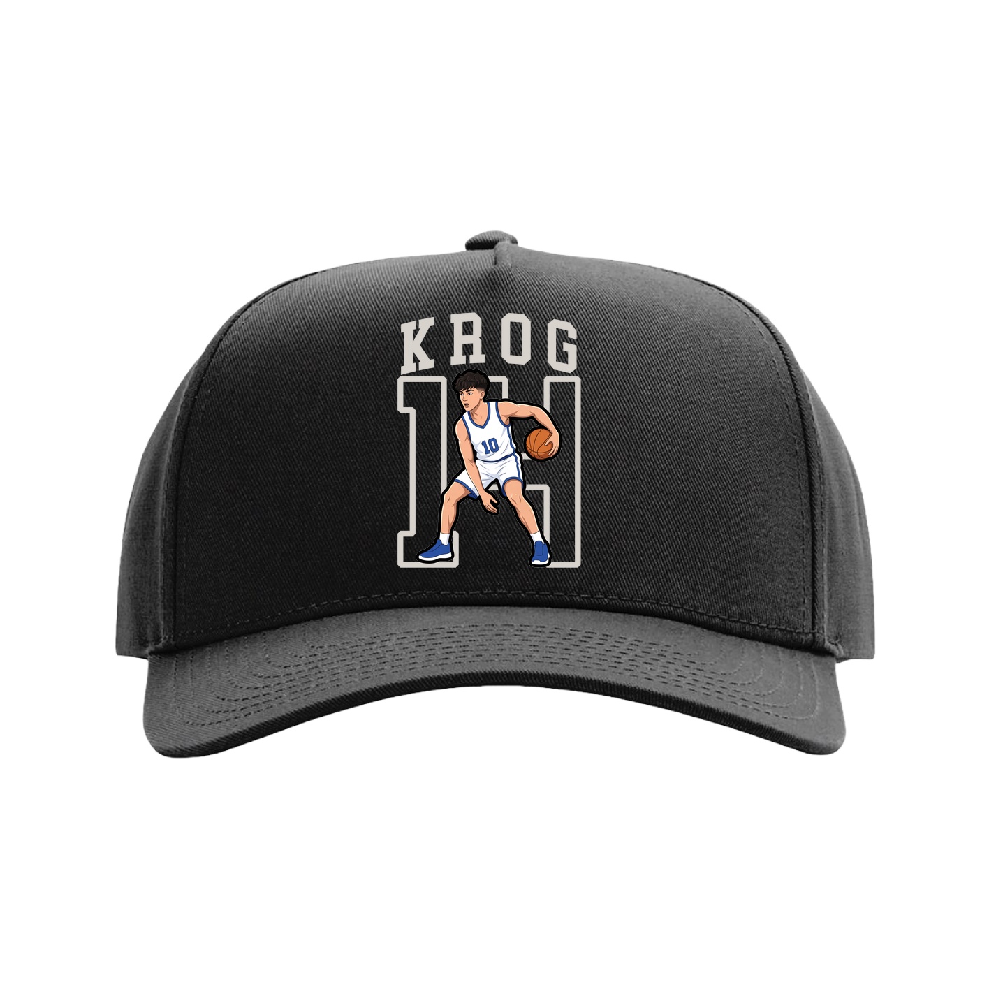 Full Fabric Five-Panel Champ Cap — Shirsey in Black