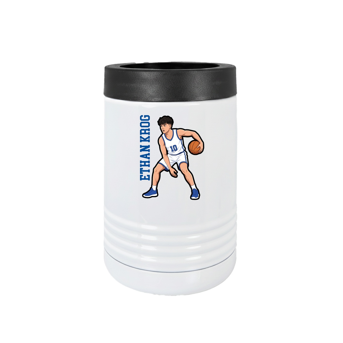 Beverage Holder — Name Vertical in White