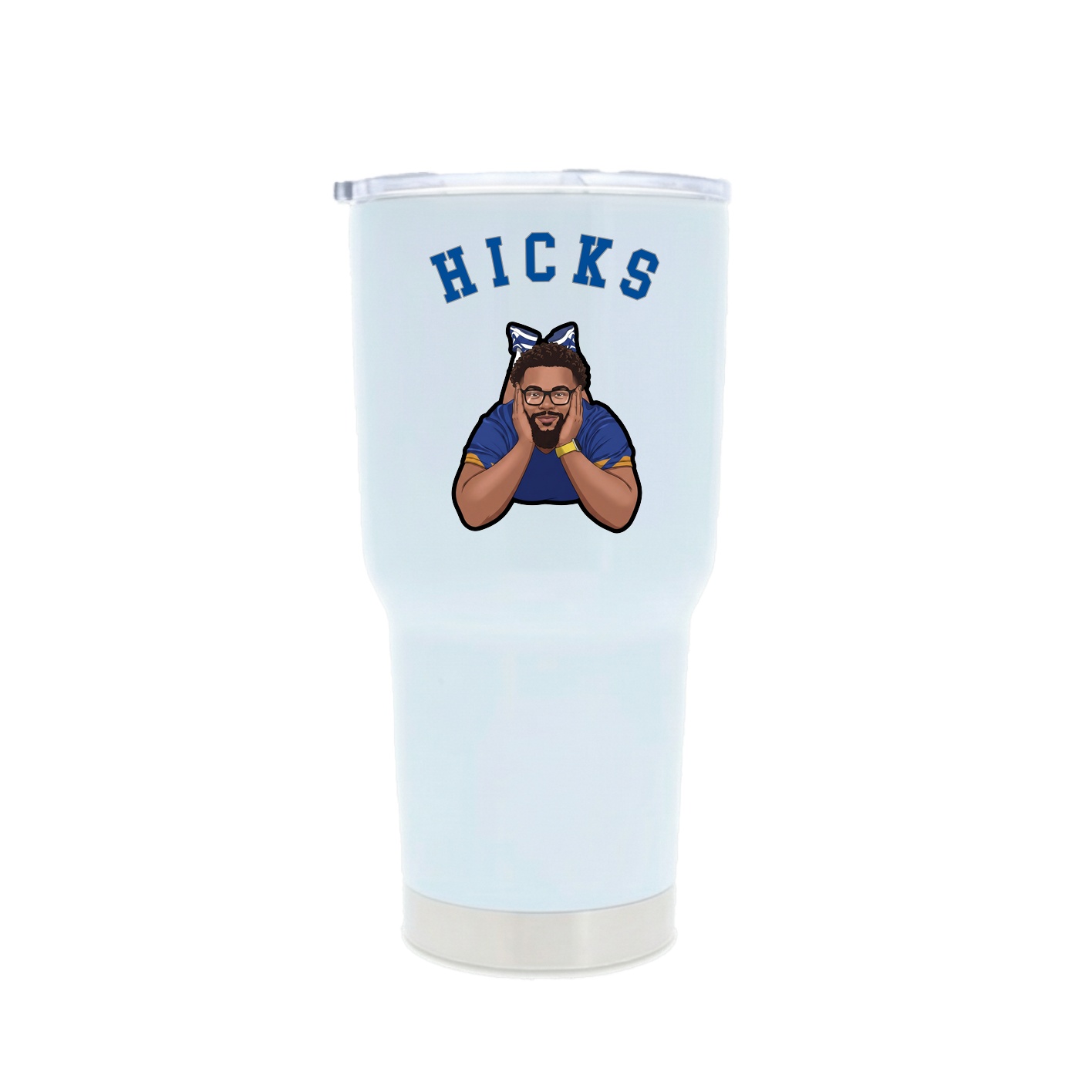 30oz Stainless Steel Tumbler — Shirsey Arch in White