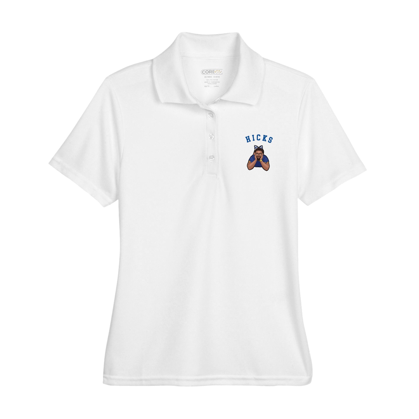 Womens Performance Polo — Shirsey Arch in White
