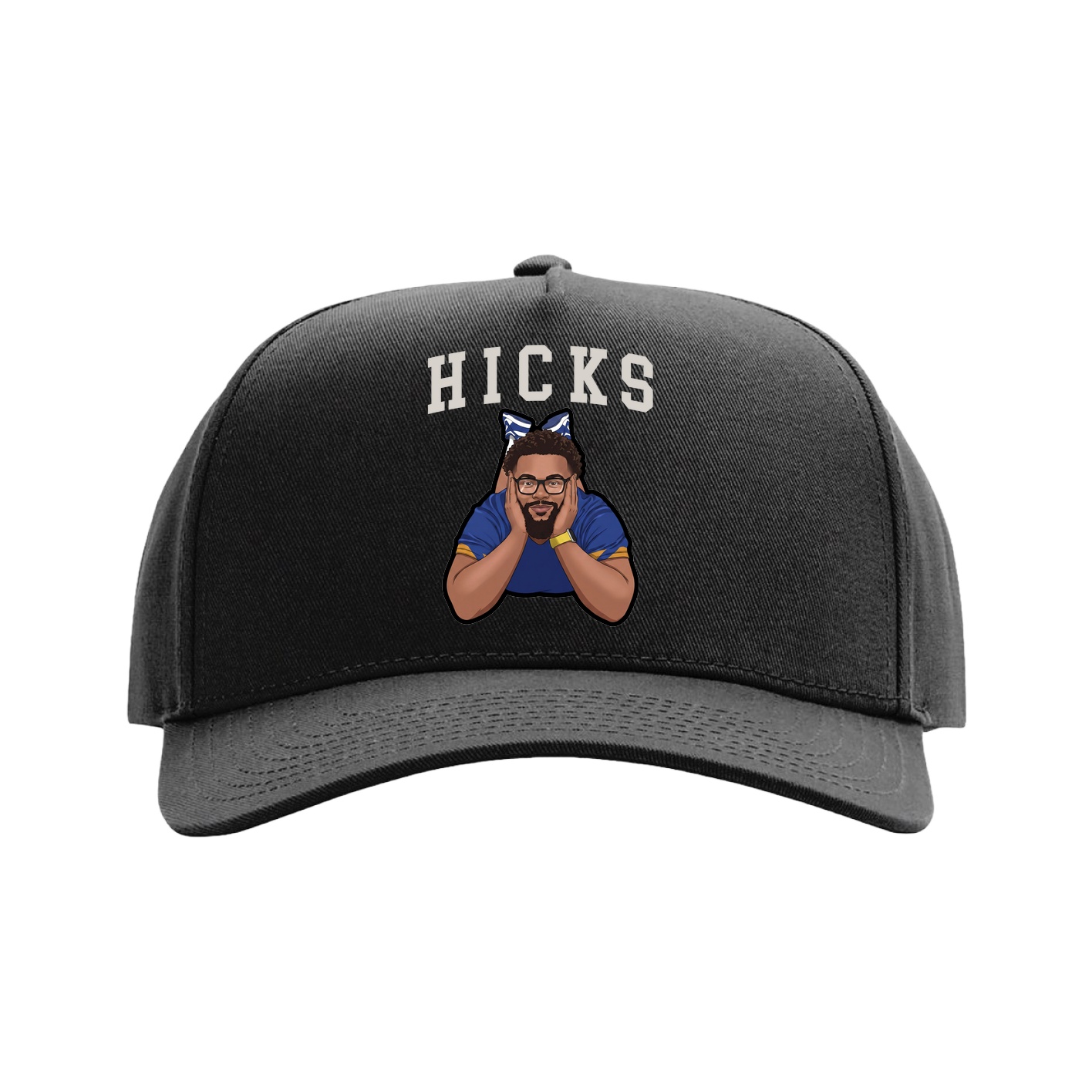 Full Fabric Five-Panel Champ Cap — Shirsey in Black