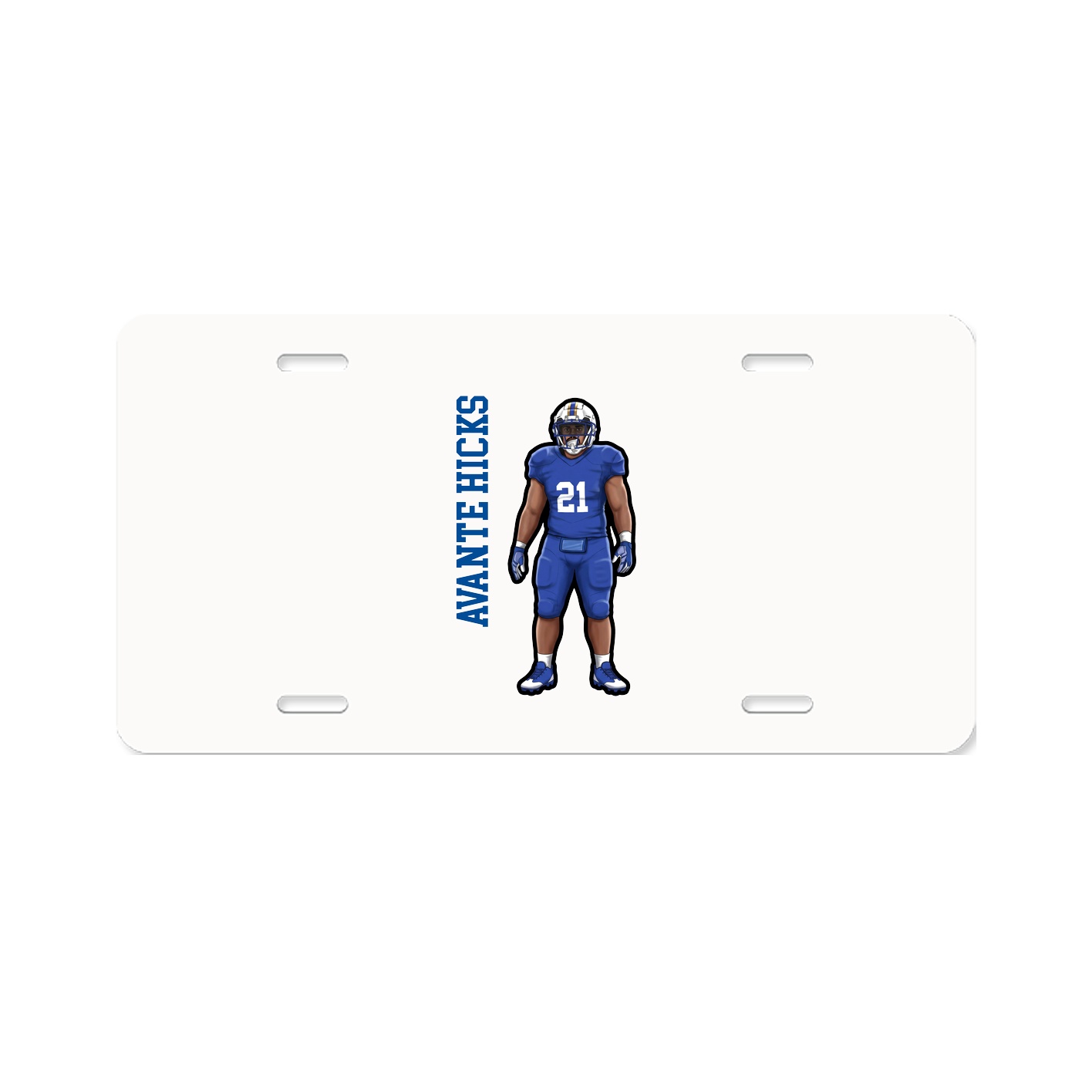 License Plate — Name Vertical in Classic