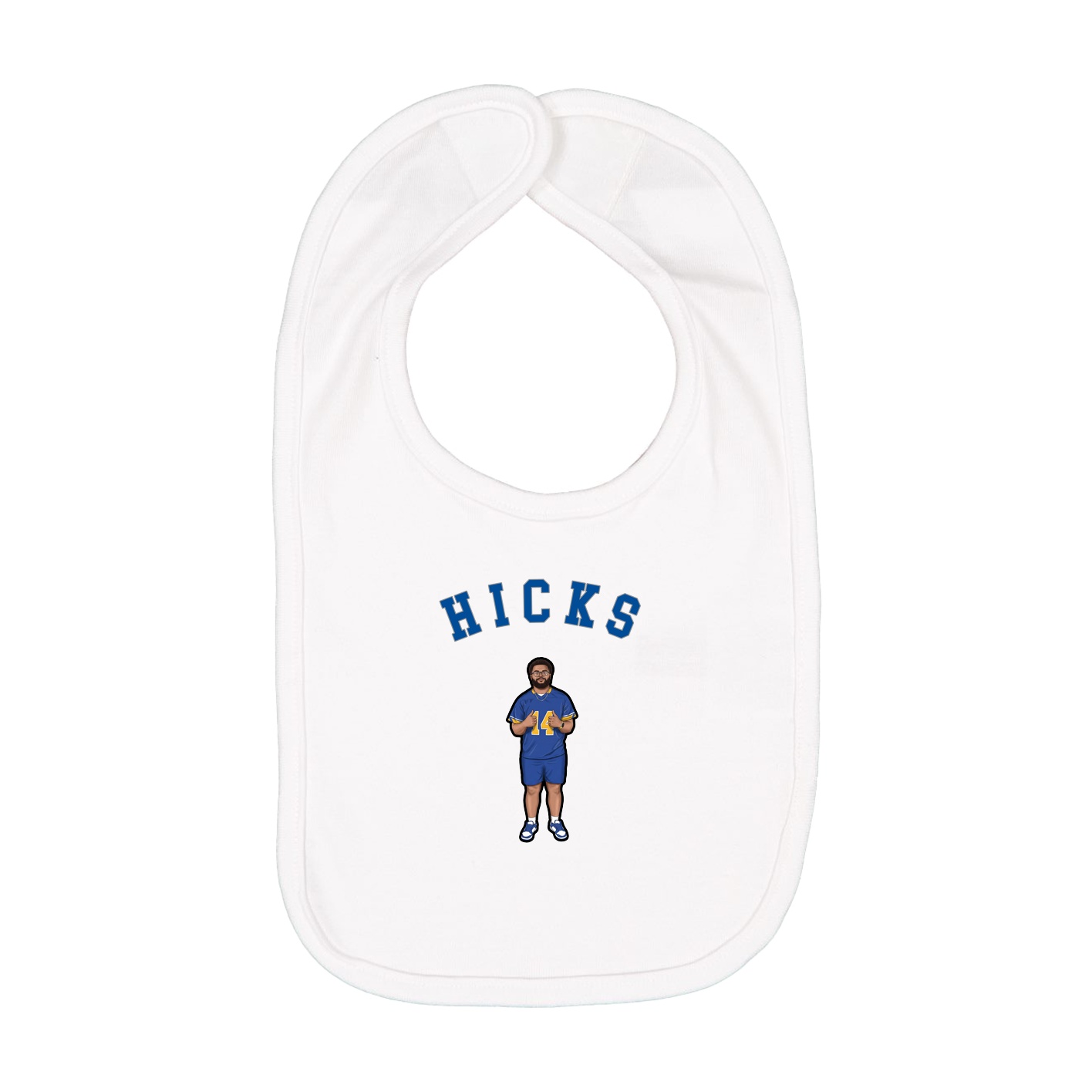 Infant Bib — Shirsey Arch in White