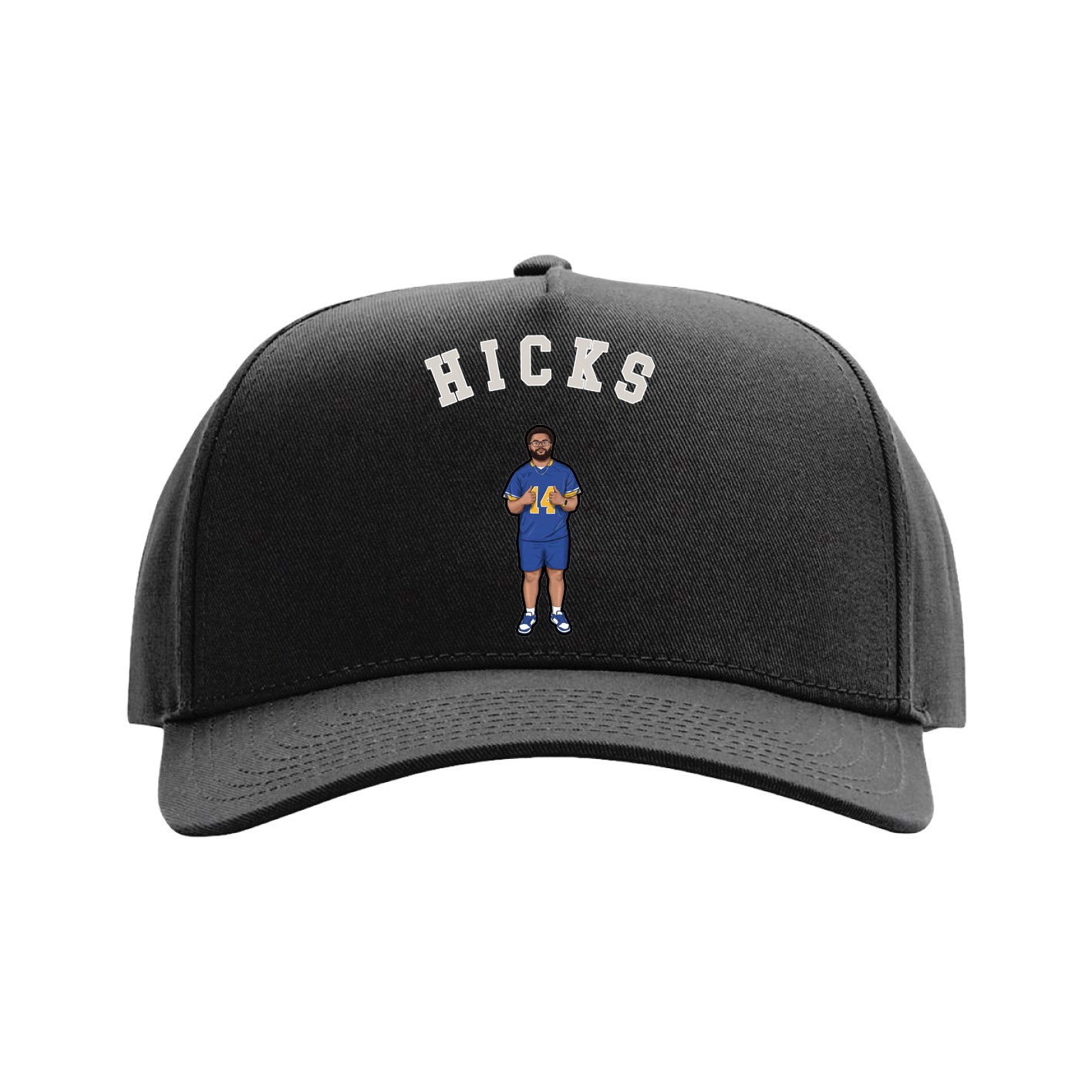 Full Fabric Five-Panel Champ Cap — Shirsey Arch in Black