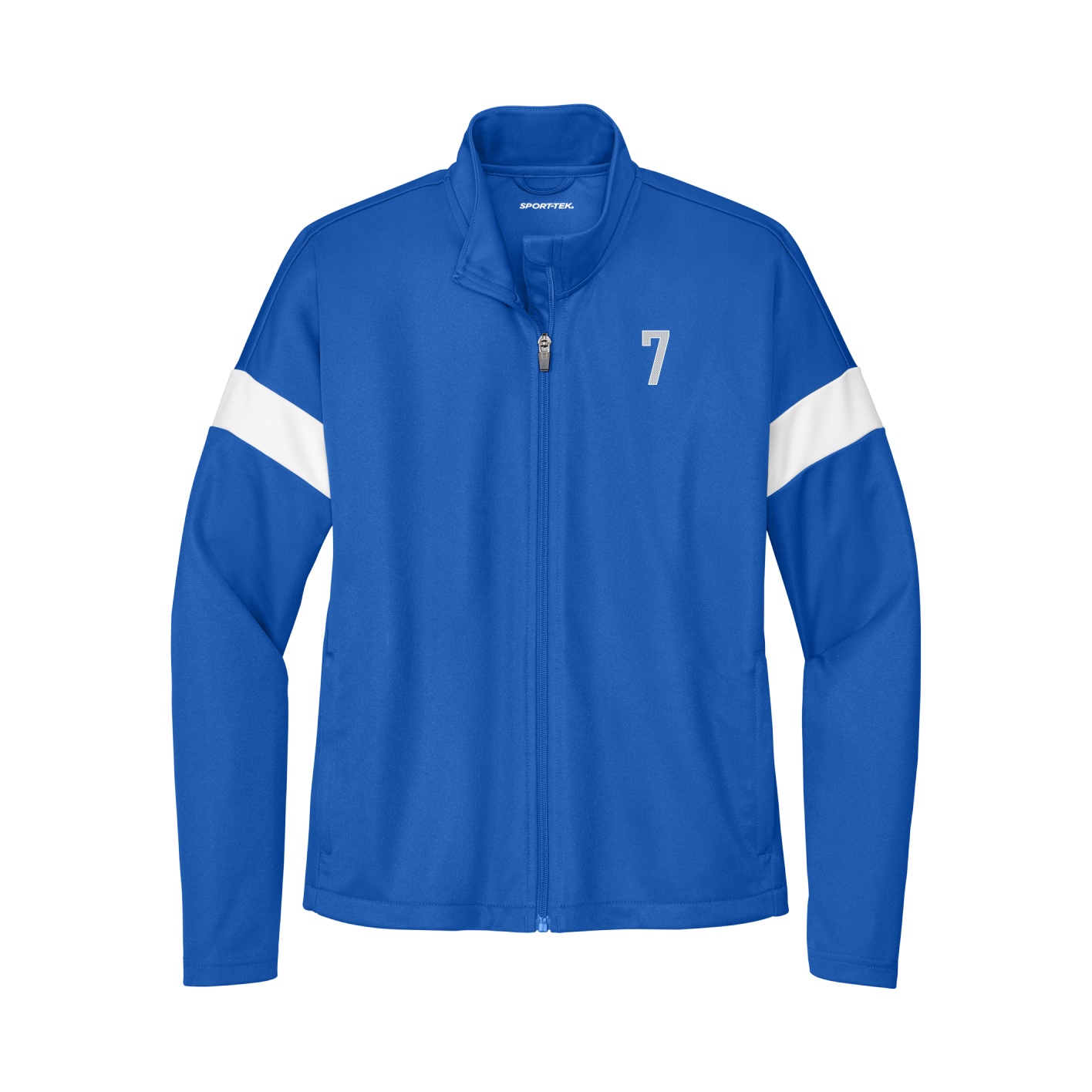 Womens Team Travel Full-Zip Jacket — Front Shirsy in Royal/White
