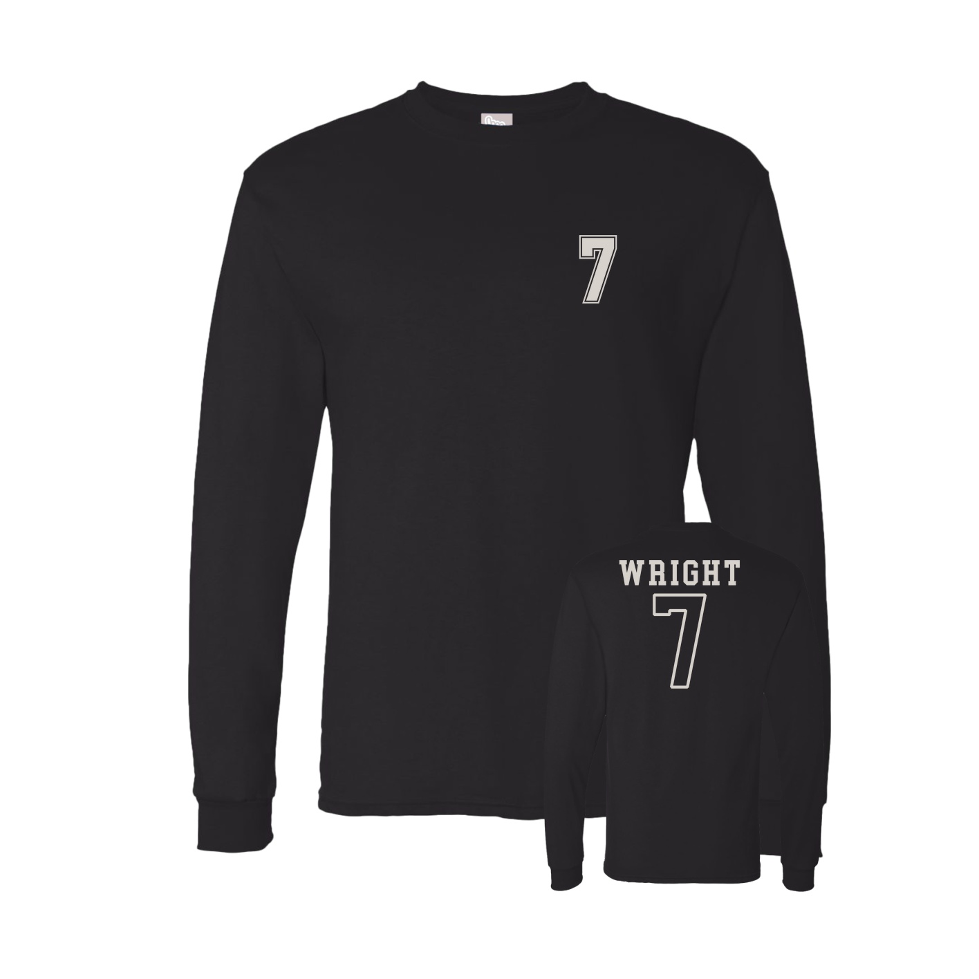 Long Sleeve Tee — Chest Back in Black