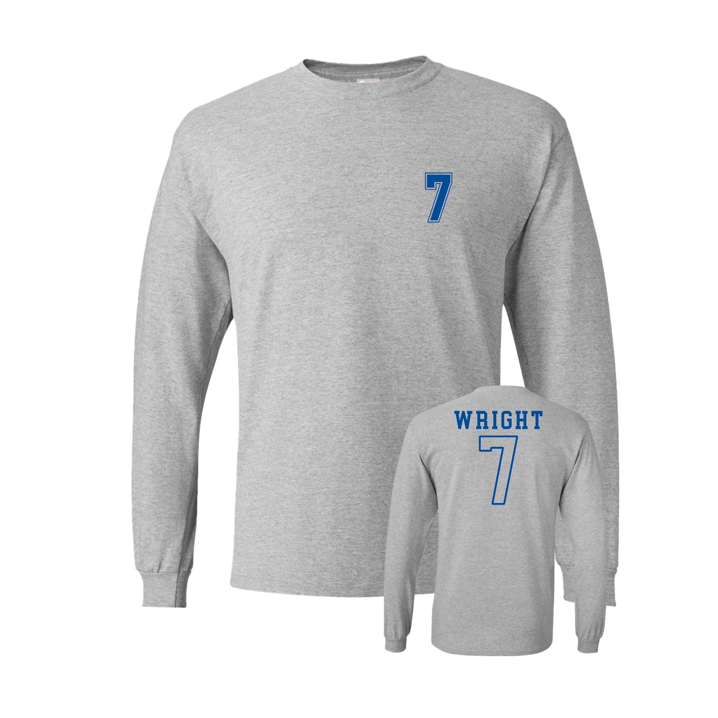 Long Sleeve Tee — Chest Back in Grey