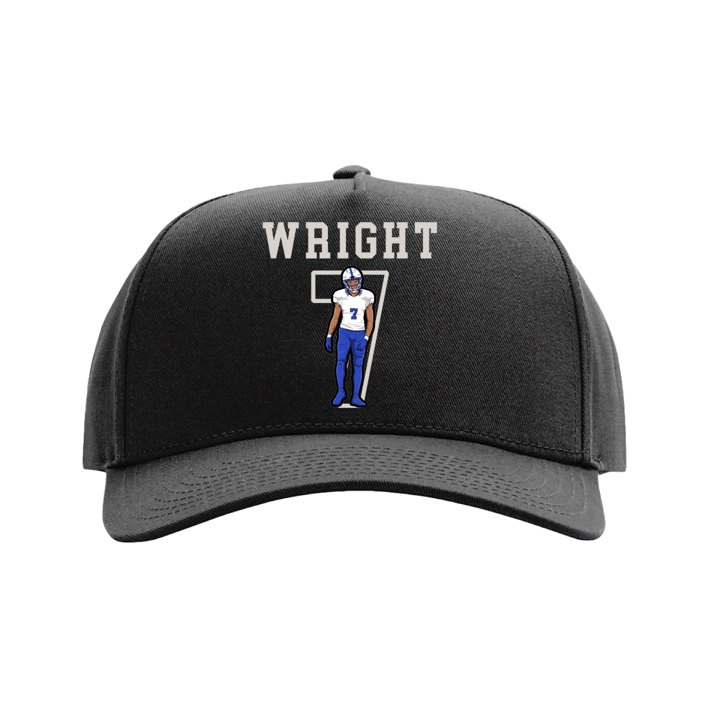 Full Fabric Five-Panel Champ Cap — Shirsey in Black