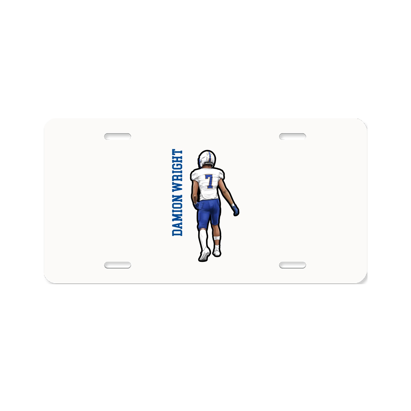 License Plate — Name Vertical in Classic