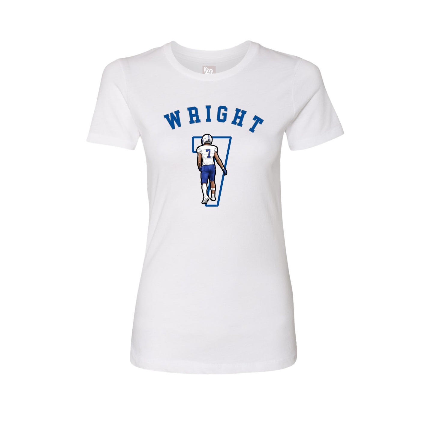 Fitted Women's Tee — Shirsey Arch in White