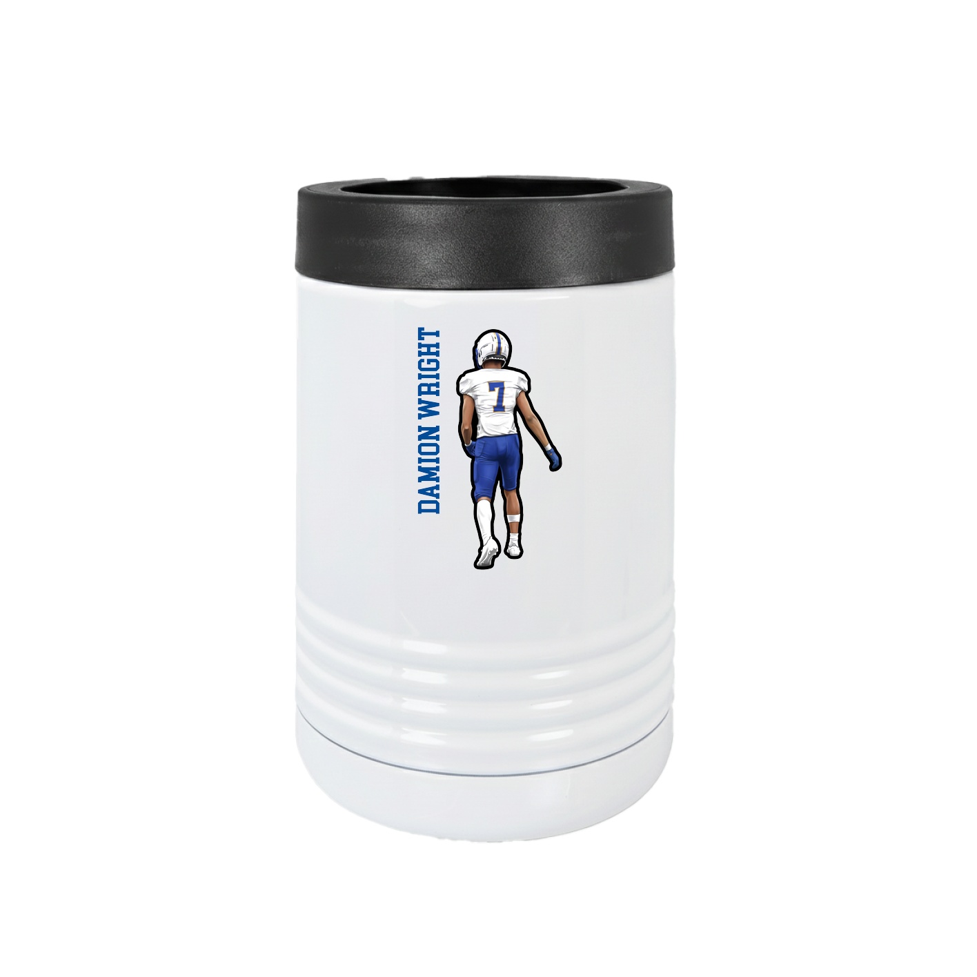 Beverage Holder — Name Vertical in White
