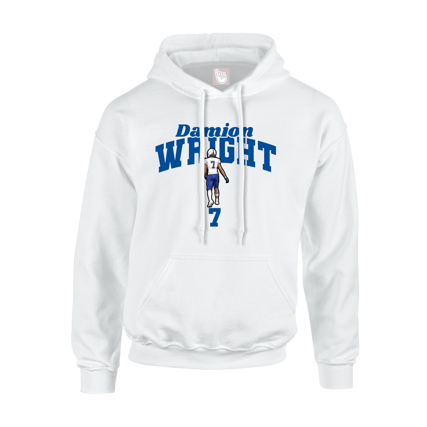 Youth Hoodie — Signature Arch in White