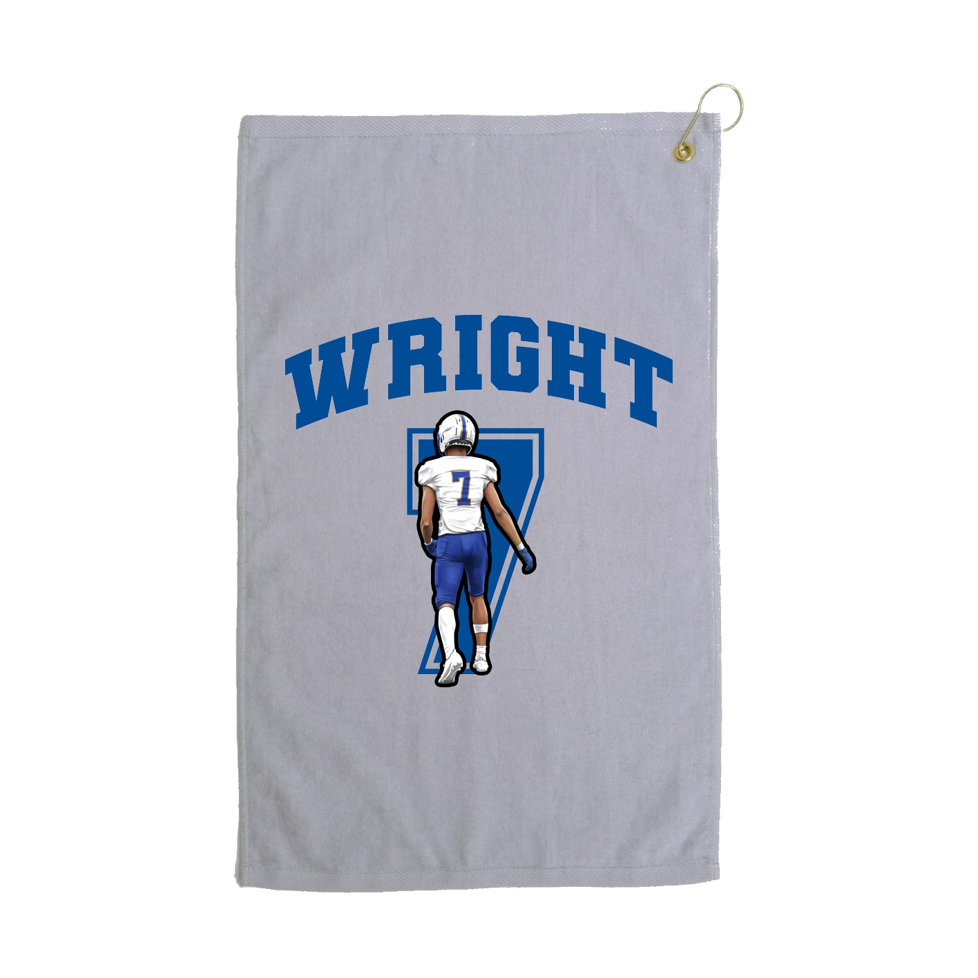 Golf Towel — Number in Grey