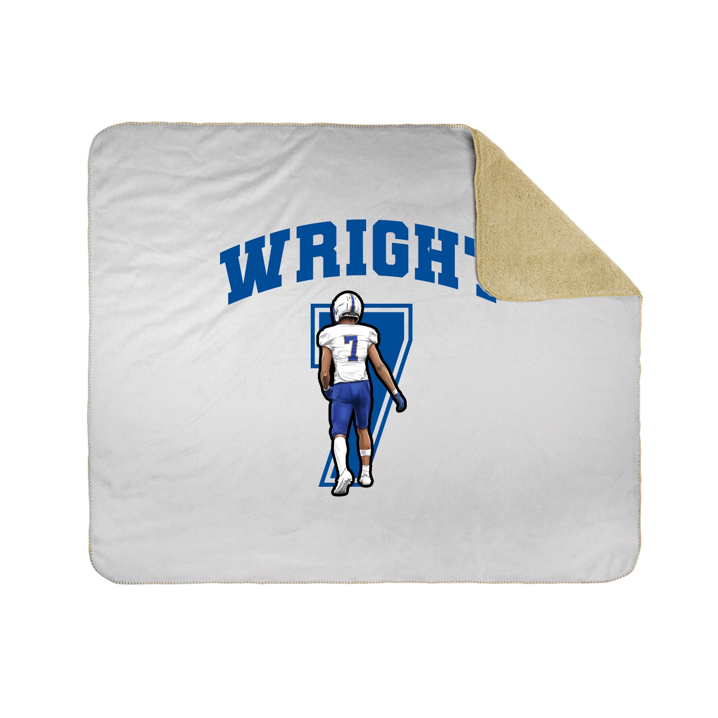 Throw Blanket — Number in White