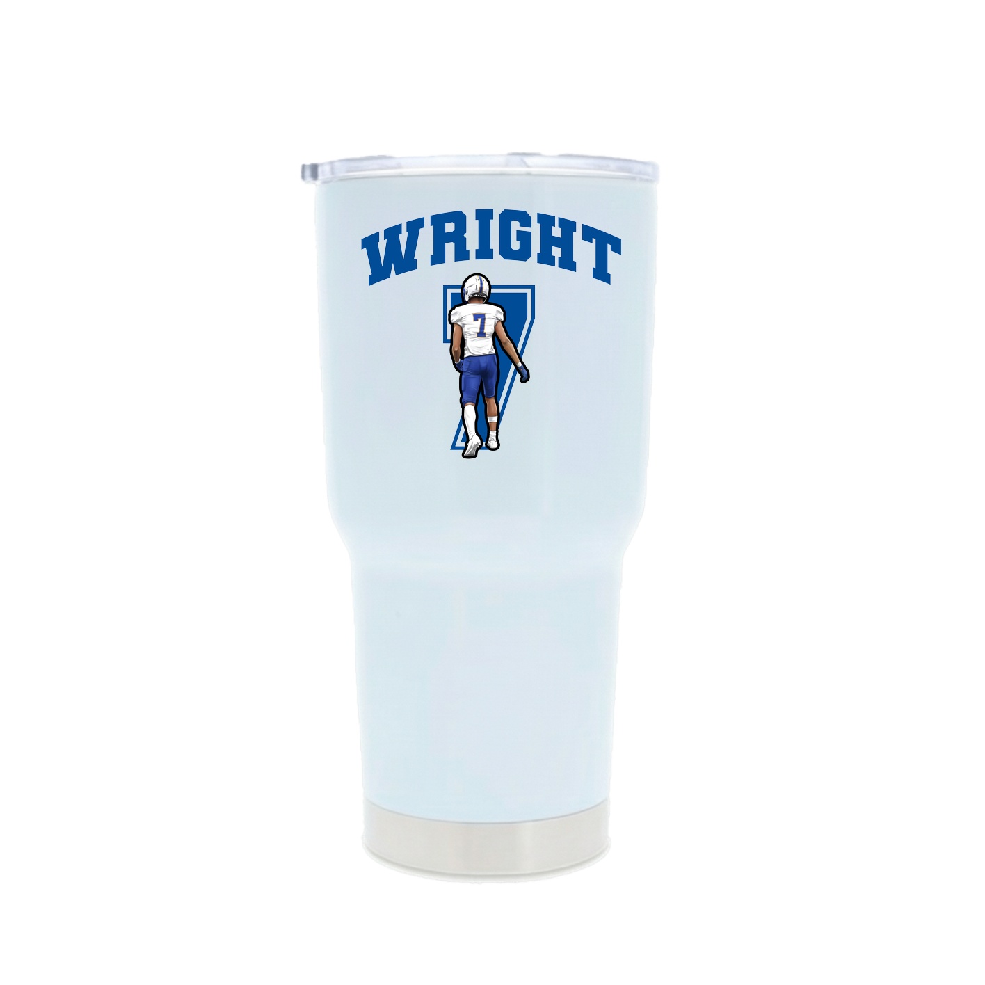 30oz Stainless Steel Tumbler — Number in White