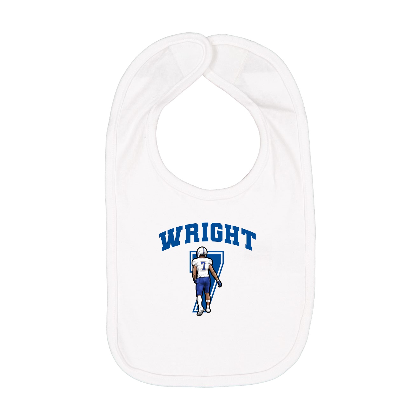 Infant Bib — Number in White