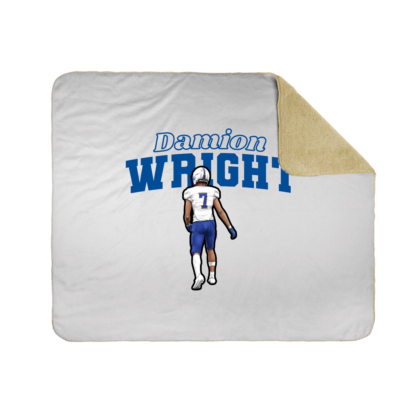 Throw Blanket — Name Arch in White