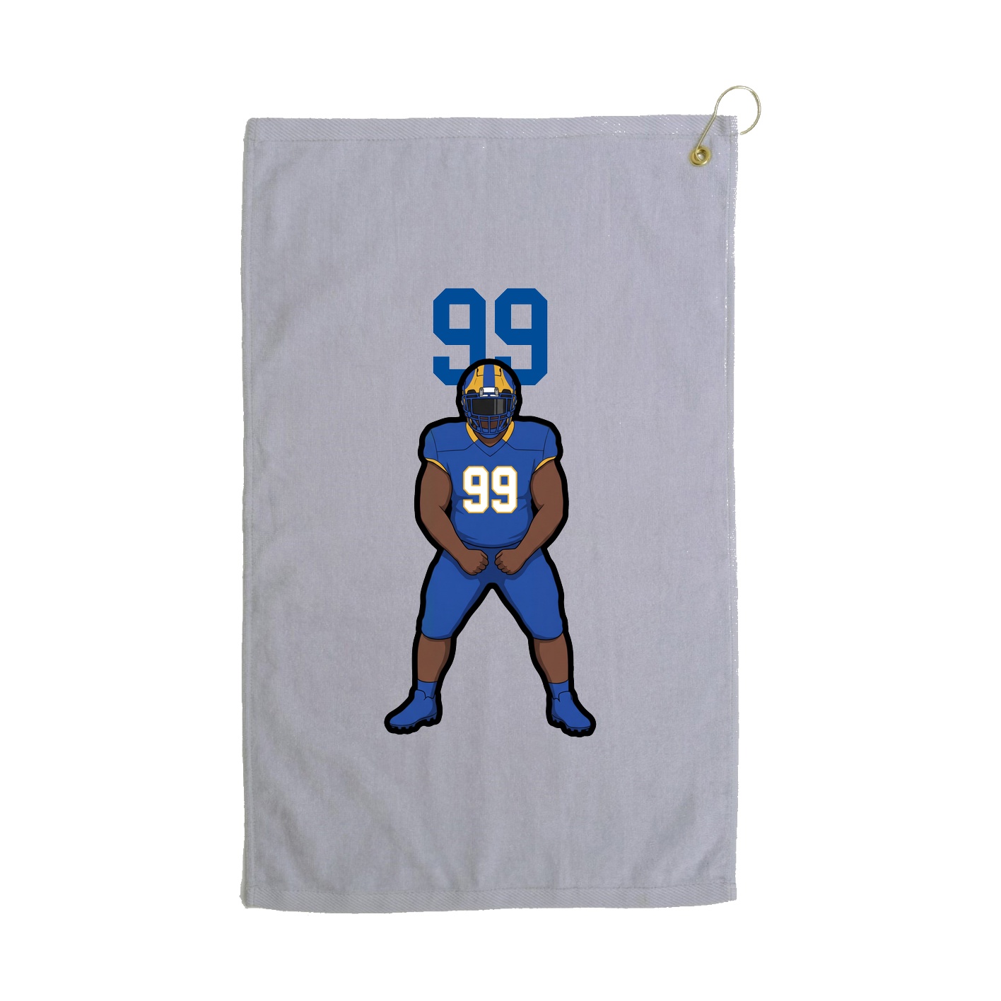 Golf Towel — Number Top in Grey
