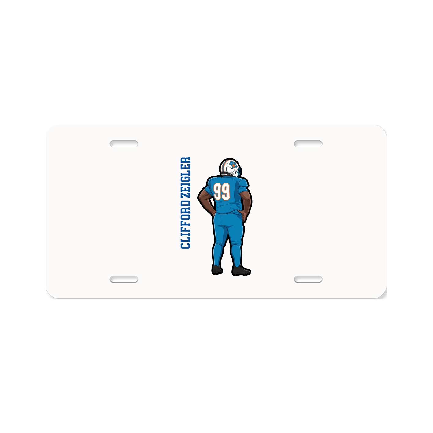 License Plate — Name Vertical in Classic