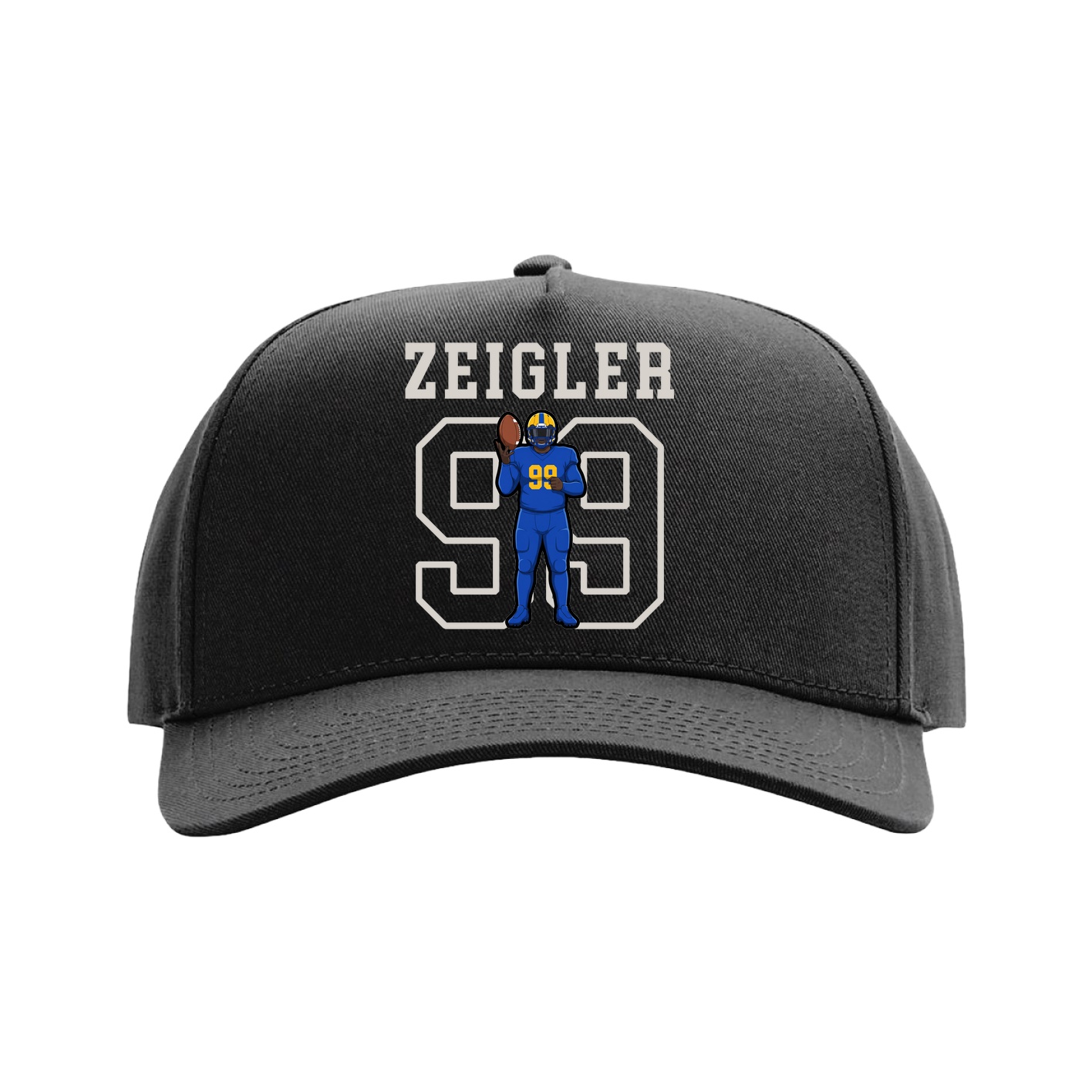 Full Fabric Five-Panel Champ Cap — Shirsey in Black