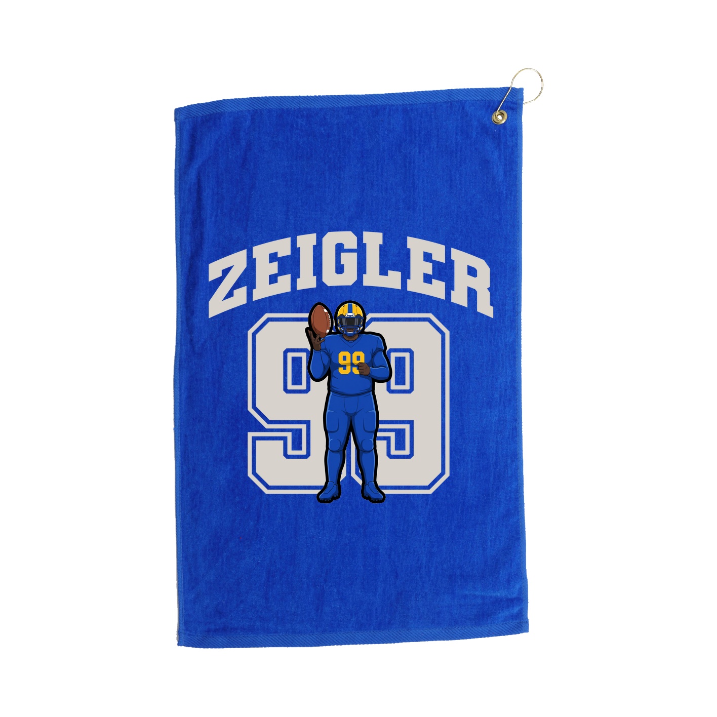 Golf Towel — Number in Royal