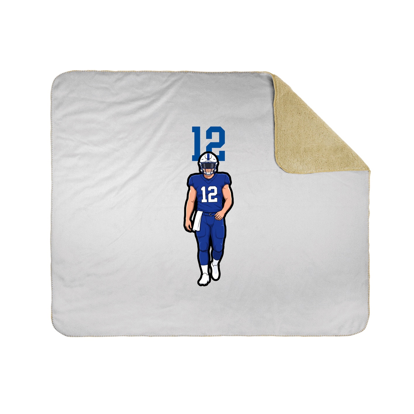 Throw Blanket — Number Top in White