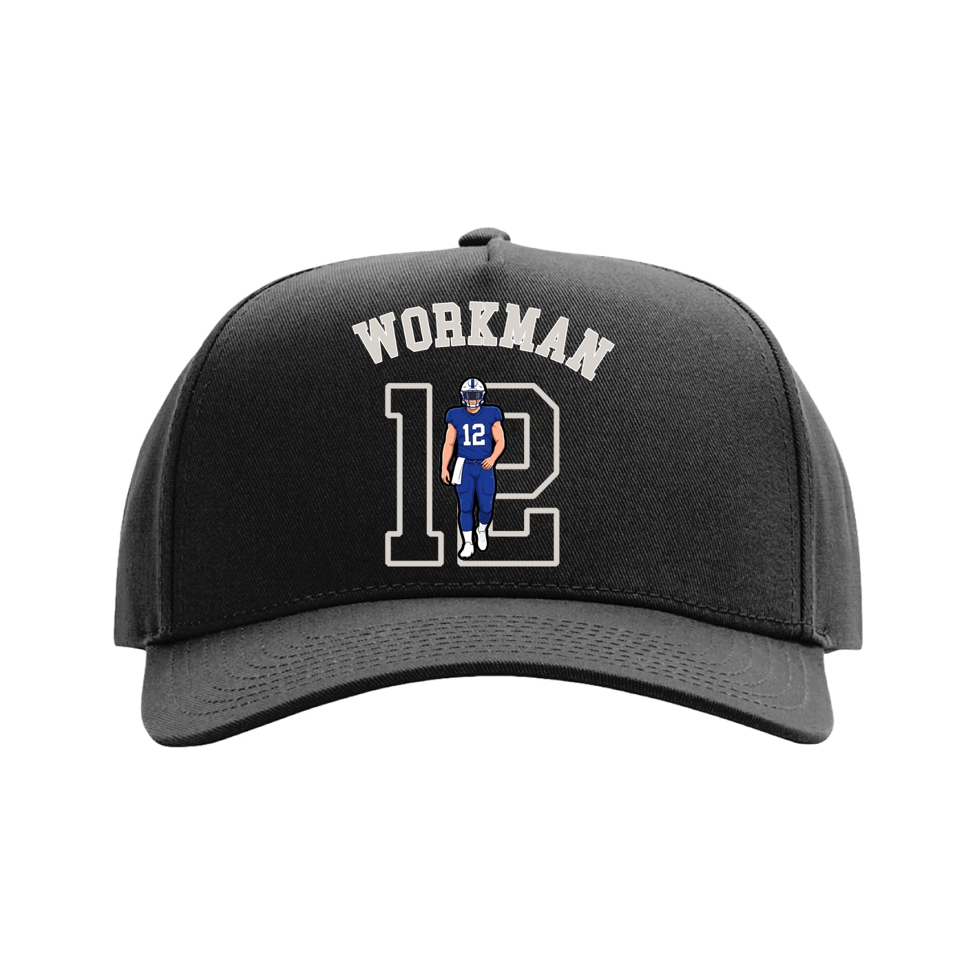 Full Fabric Five-Panel Champ Cap — Shirsey Arch in Black