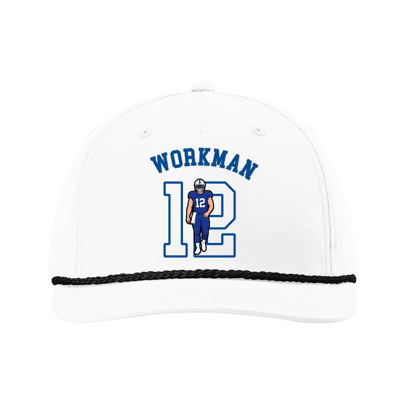 Five-Panel Classic Rope Cap — Shirsey Arch in White
