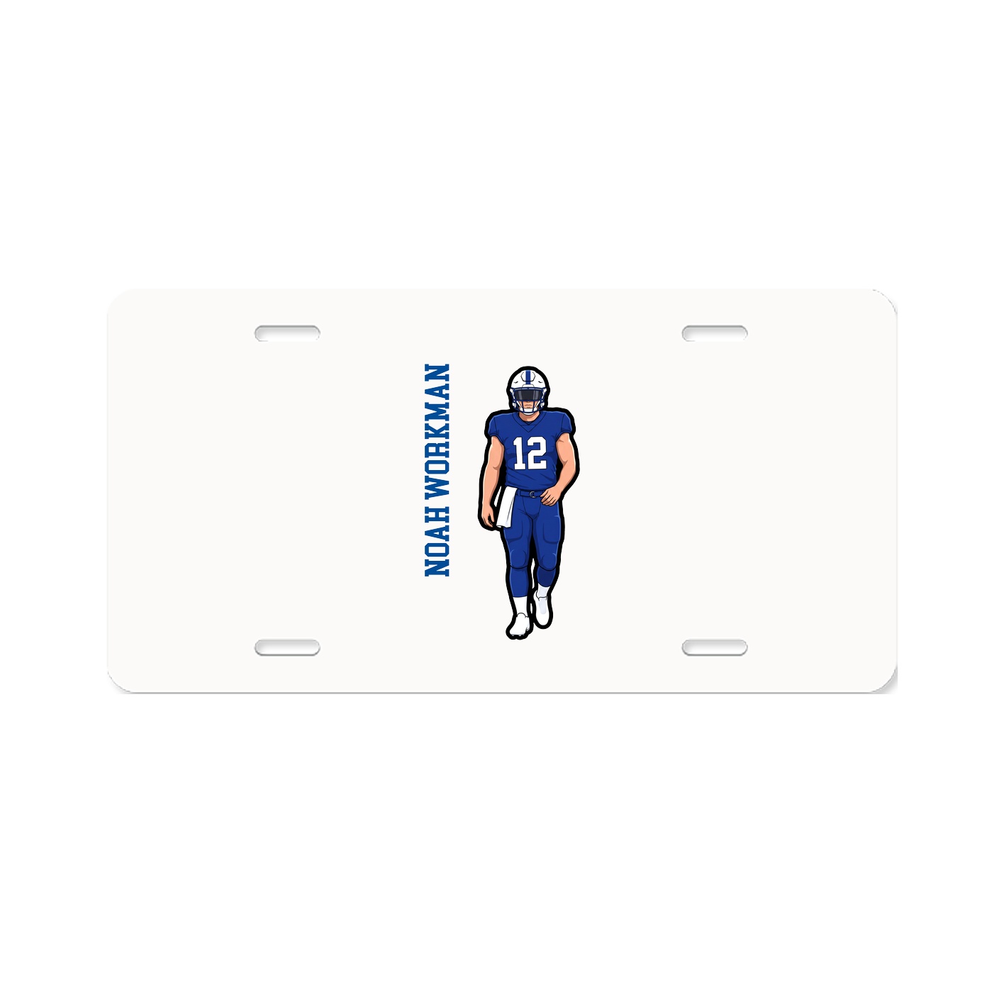 License Plate — Name Vertical in Classic