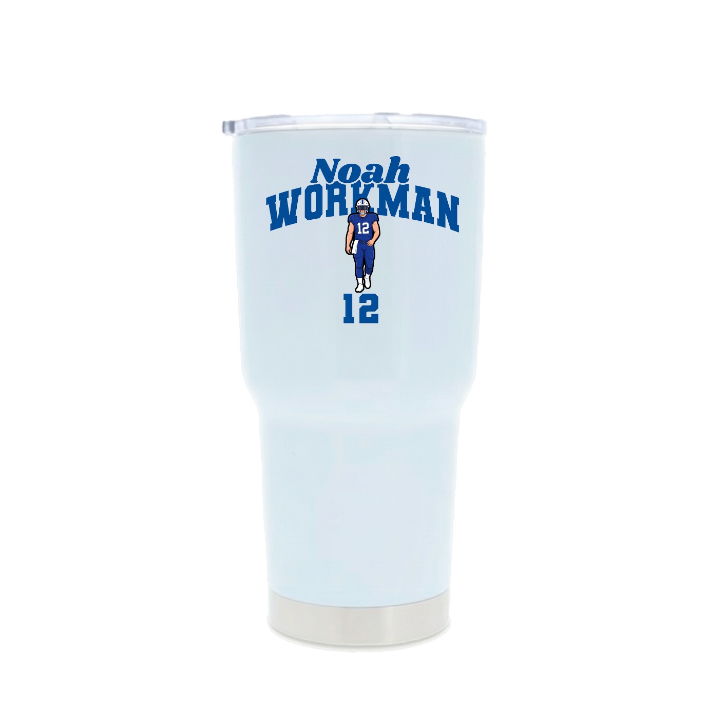 30oz Stainless Steel Tumbler — Signature Arch in White