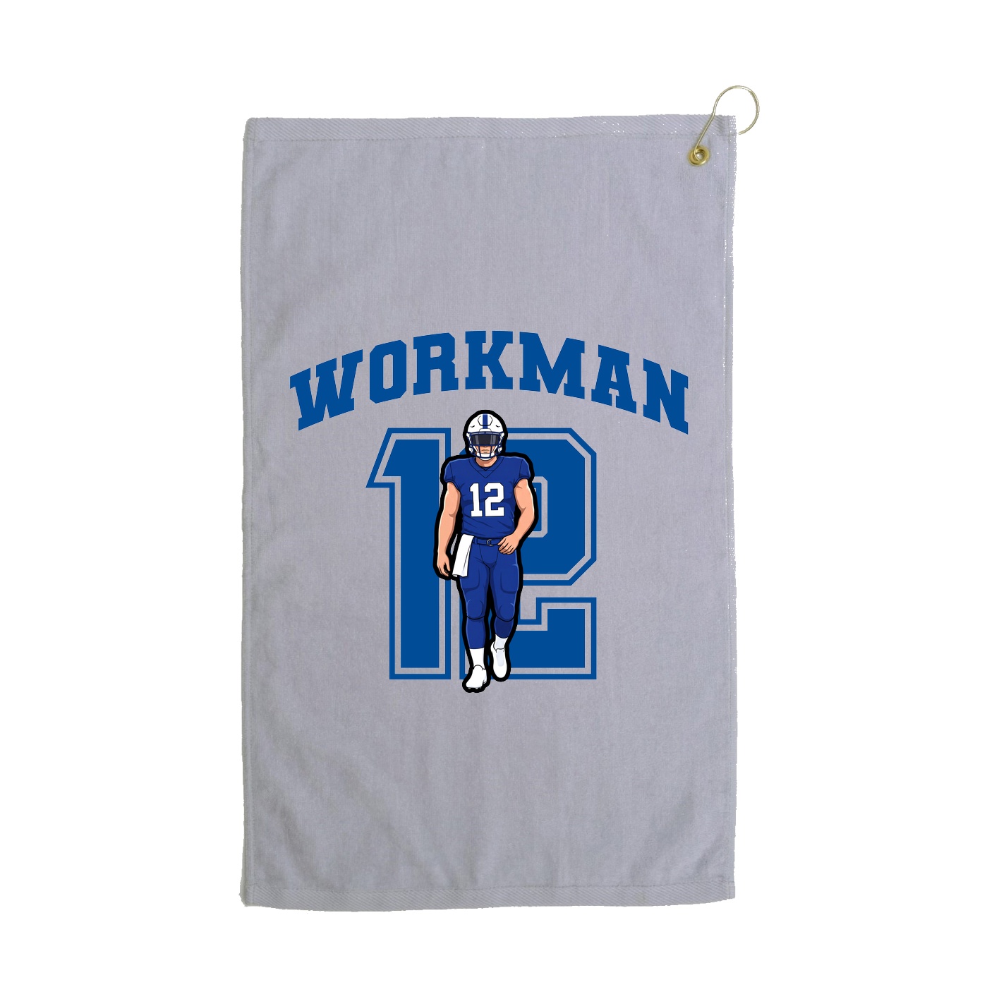 Golf Towel — Number in Grey