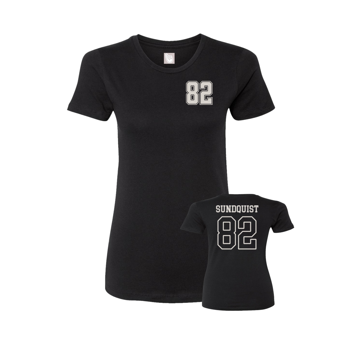 Fitted Women's Tee — Chest Back in Black