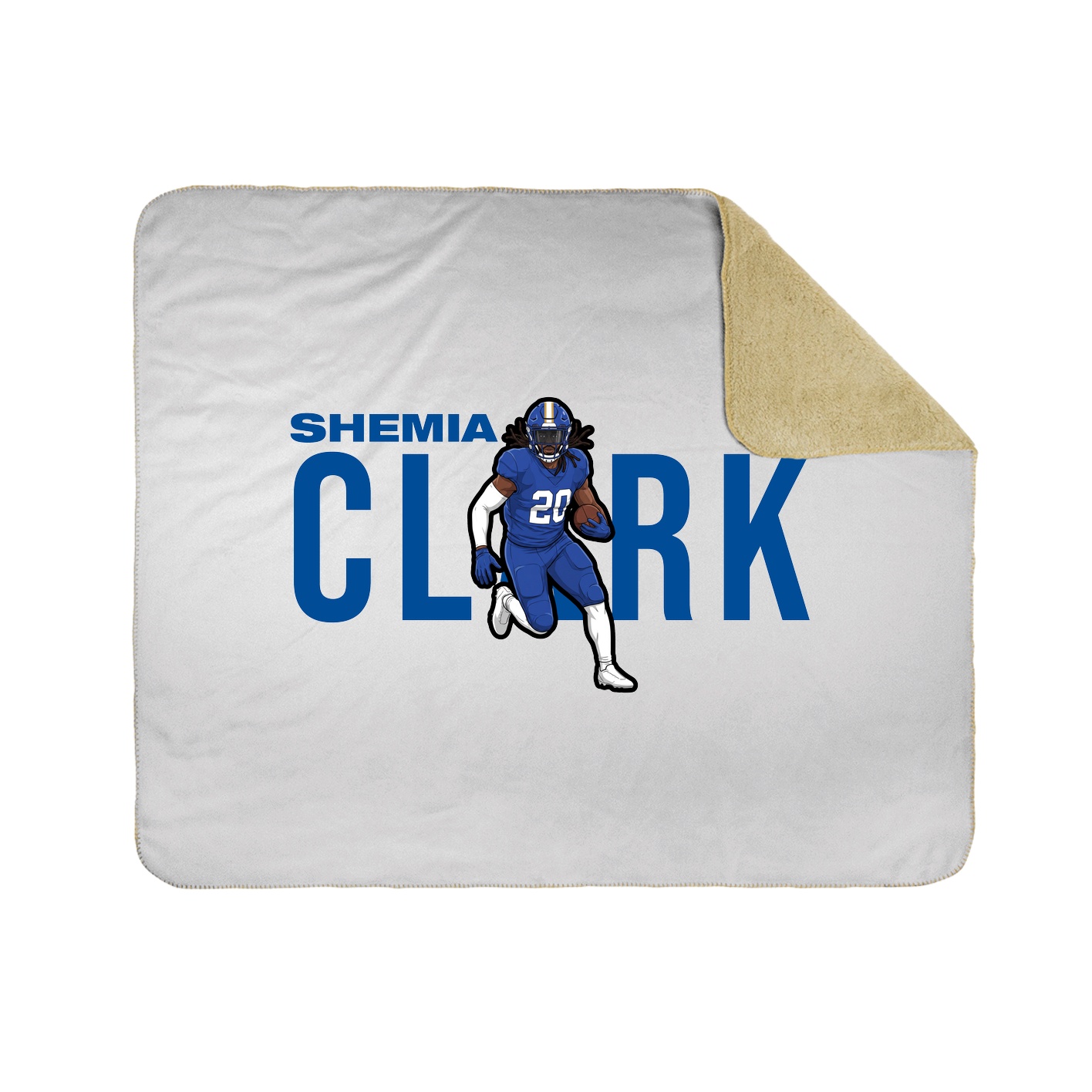 Throw Blanket — Player Name in White