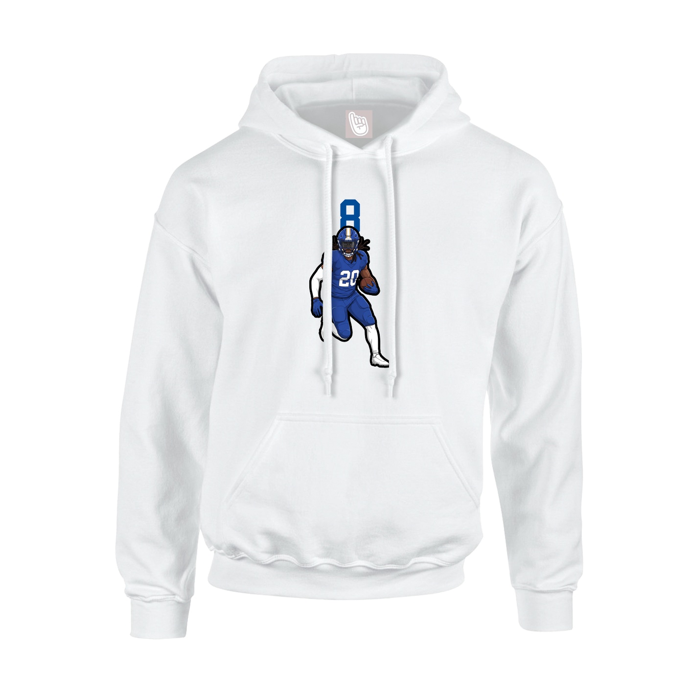 Hoodie — Number Top in White