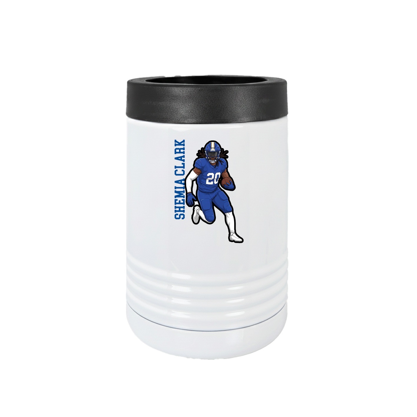 Beverage Holder — Name Vertical in White