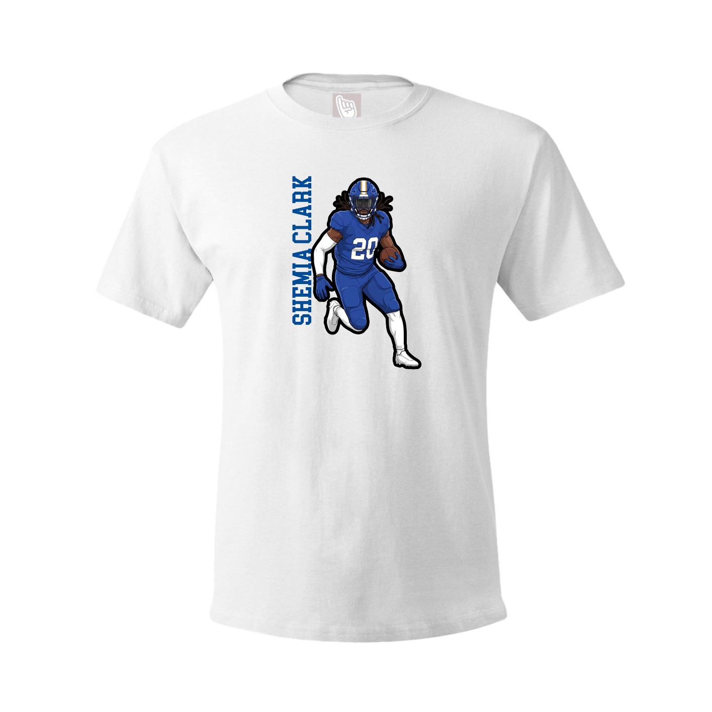 Tee — Name Vertical in White