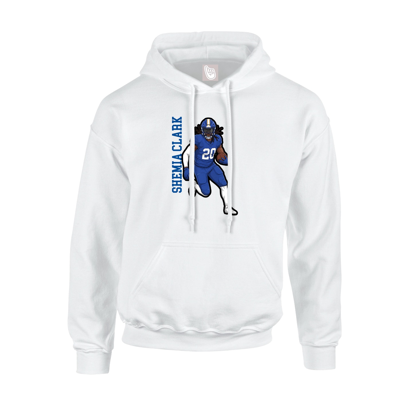 Hoodie — Name Vertical in White